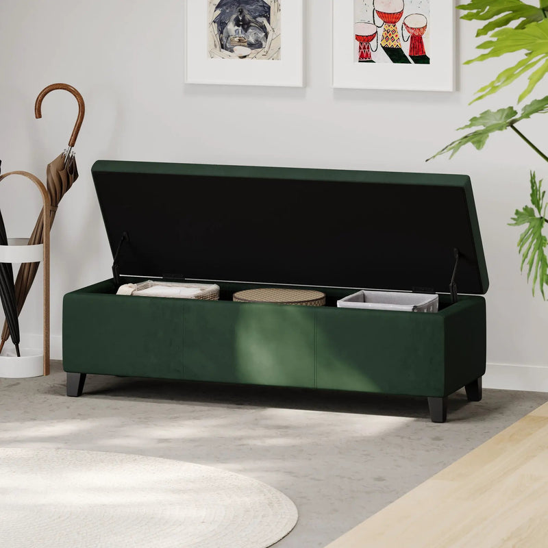 Upholstered Storage Ottoman Bench by HouseOfZazla