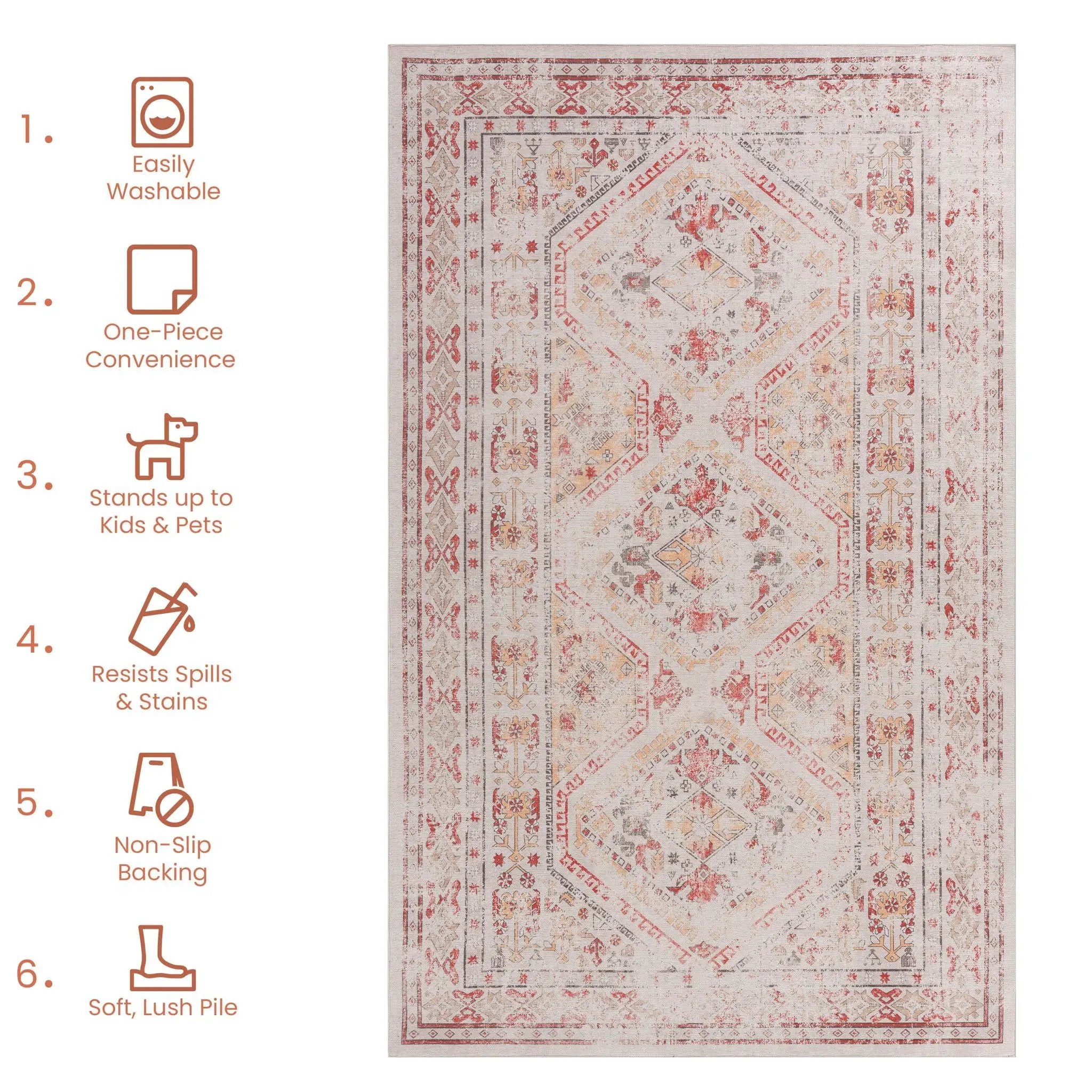 Maval - Washable Rug by Unique Piece Furniture