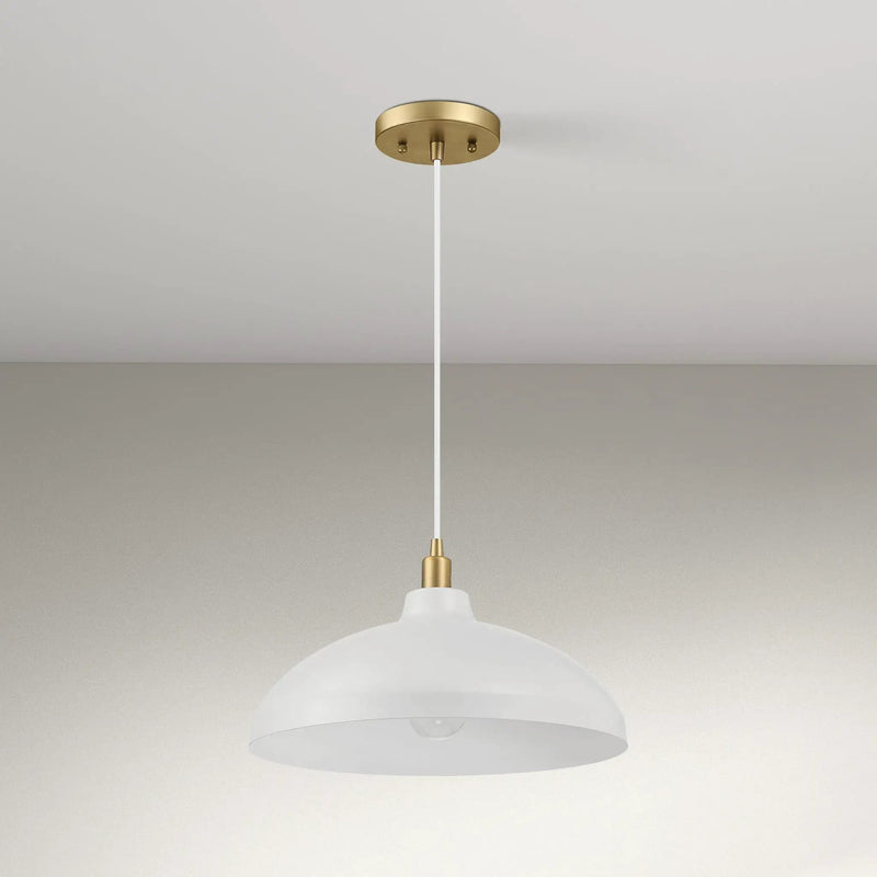 Astral - Single Light Pendant Lamp For Entrance Kitchen Island - Gold / White by Unique Piece Furniture