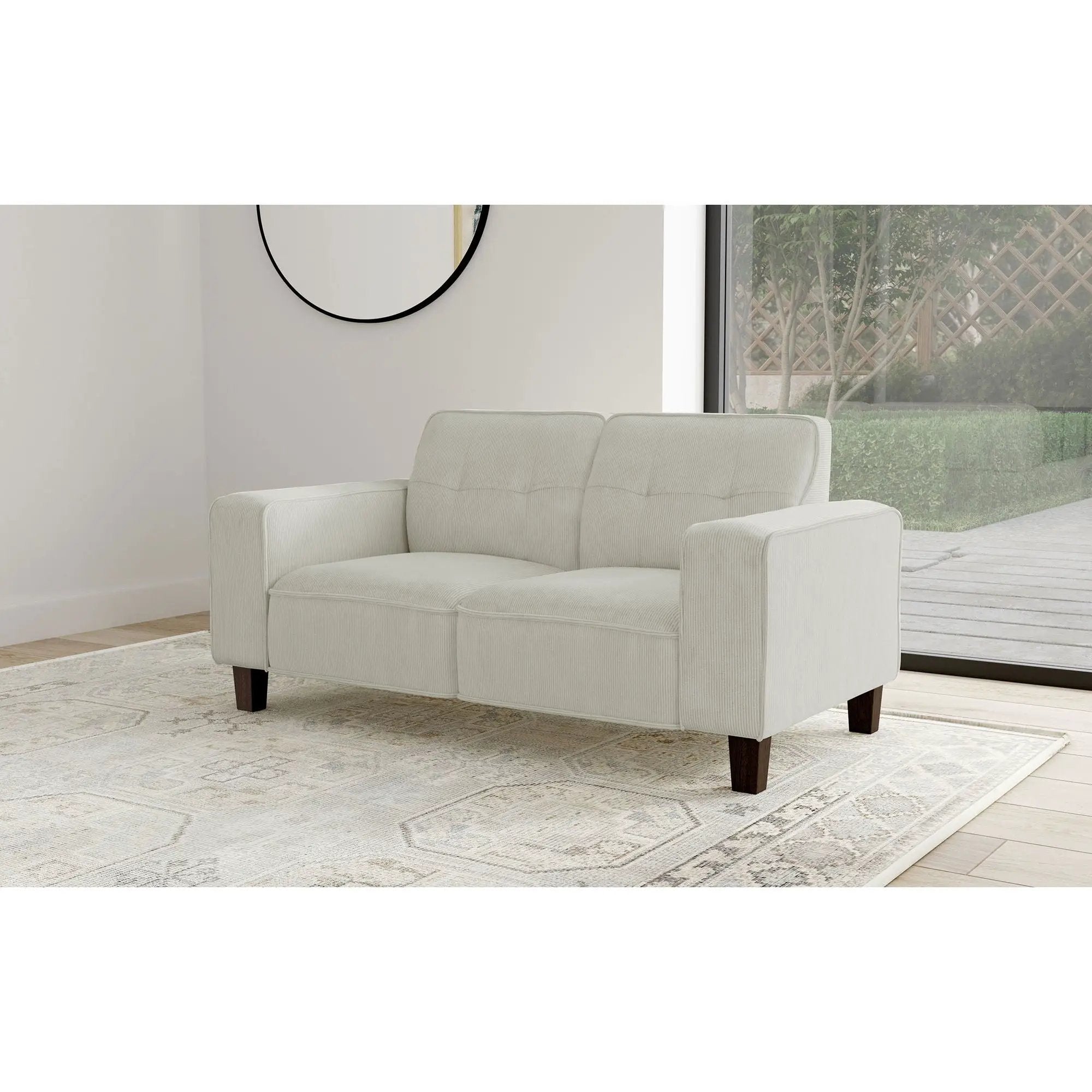 Xana - Track Arm Tufted Loveseat - Greige
