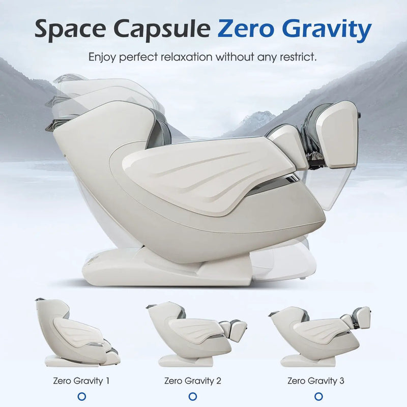 Bosscare - 2023 Brand New Update Gr8686 Massage Chairs With Ai Voice, App Control Sl Track Zero Gravity Full Body Massage Recliner - Gray by HouseOfZazla