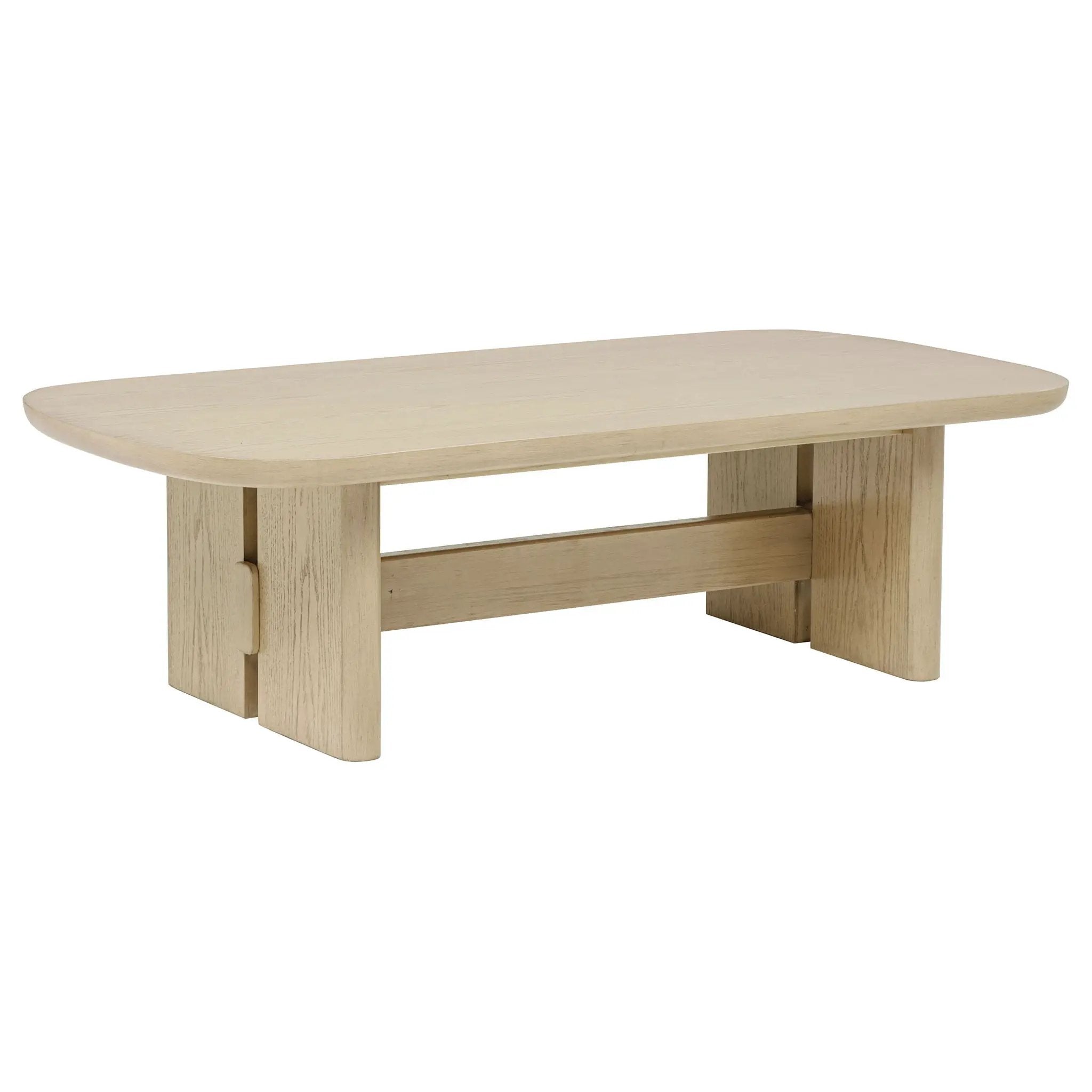 Kailani 3-piece Coastal Coffee and End Table Set Beige Oak by Unique Piece Furniture
