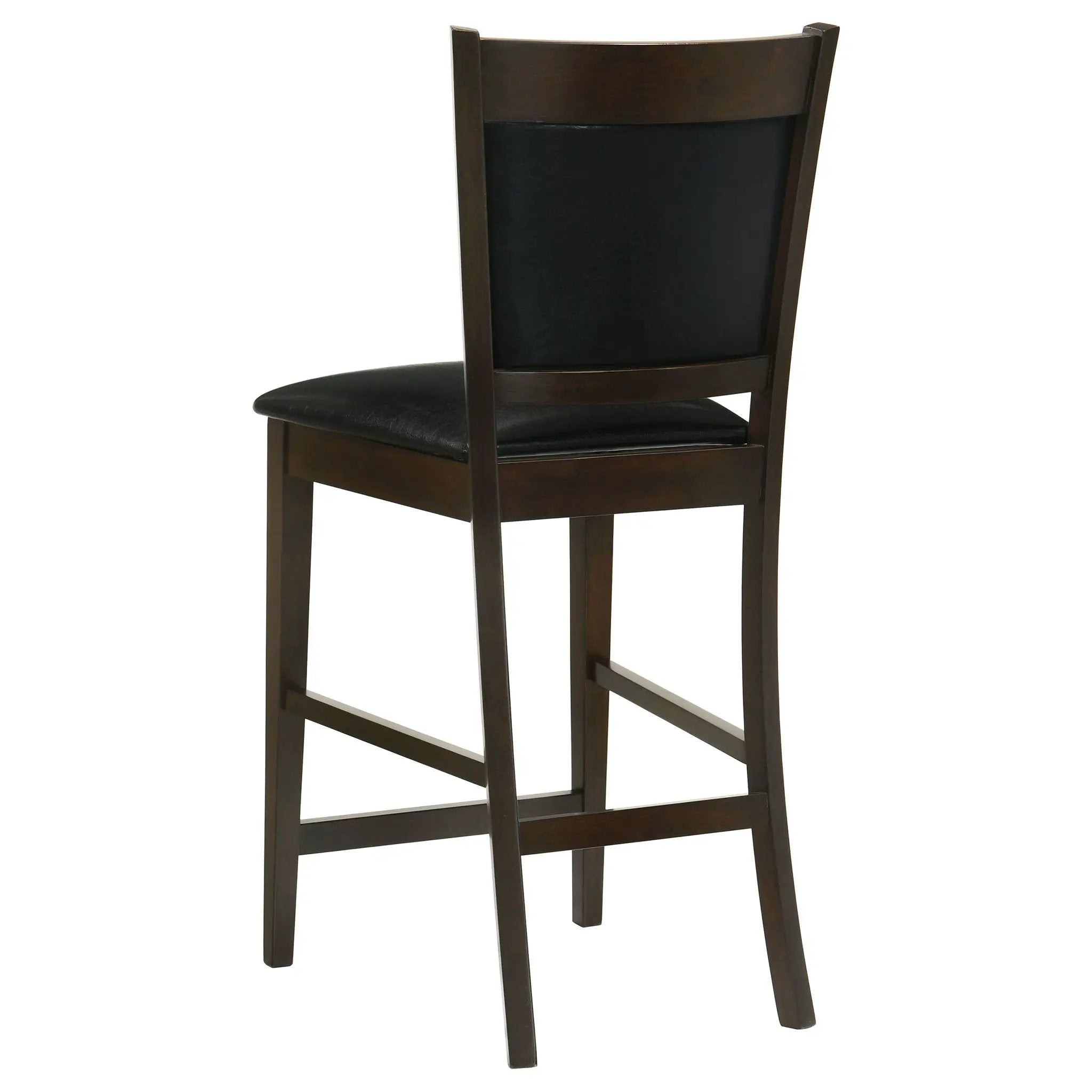 Upholstered Counter Height Stools (Set of 2) - Black / Espresso by HouseOfZazla