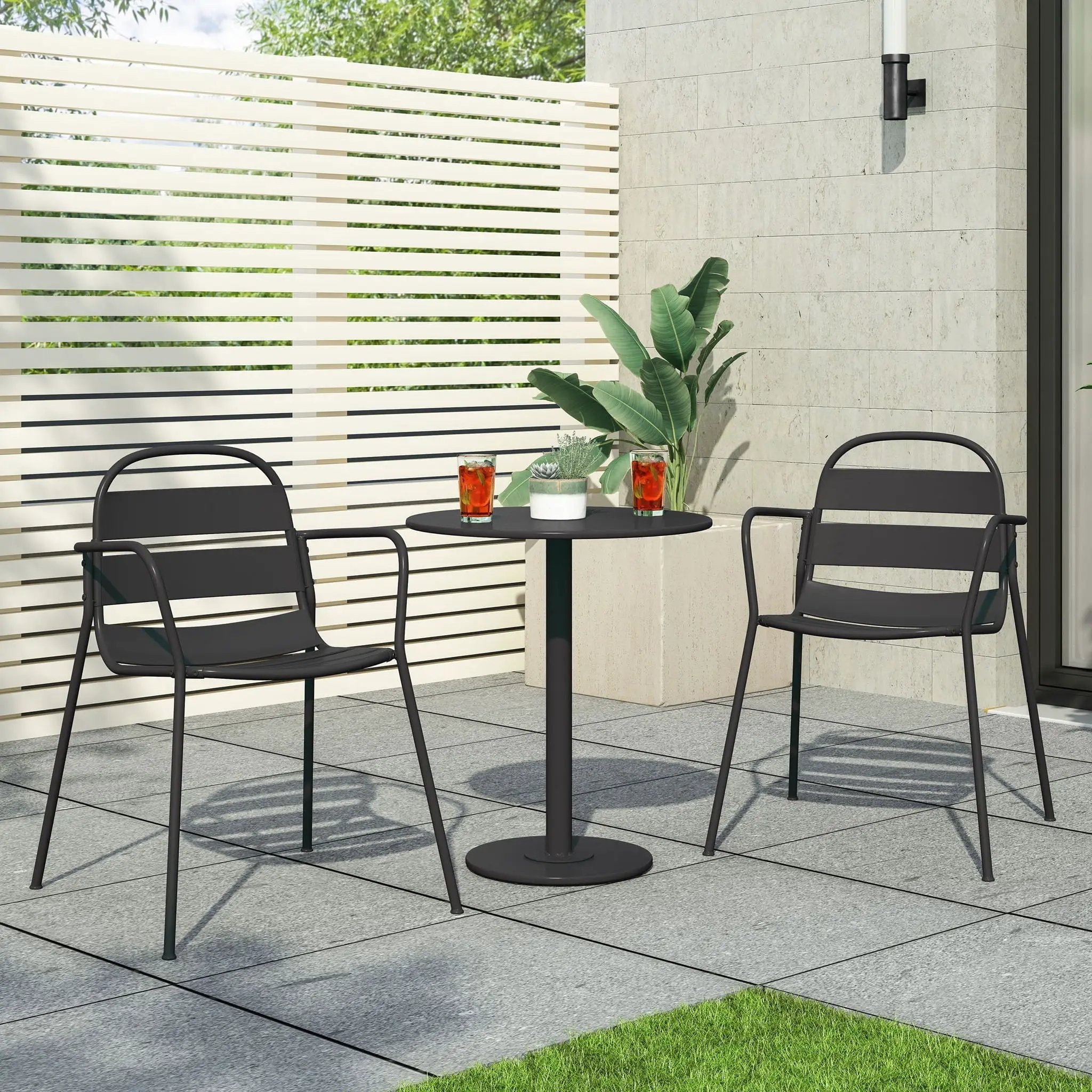 Terra Nova - Bistro Set - Matte Black by HouseOfZazla