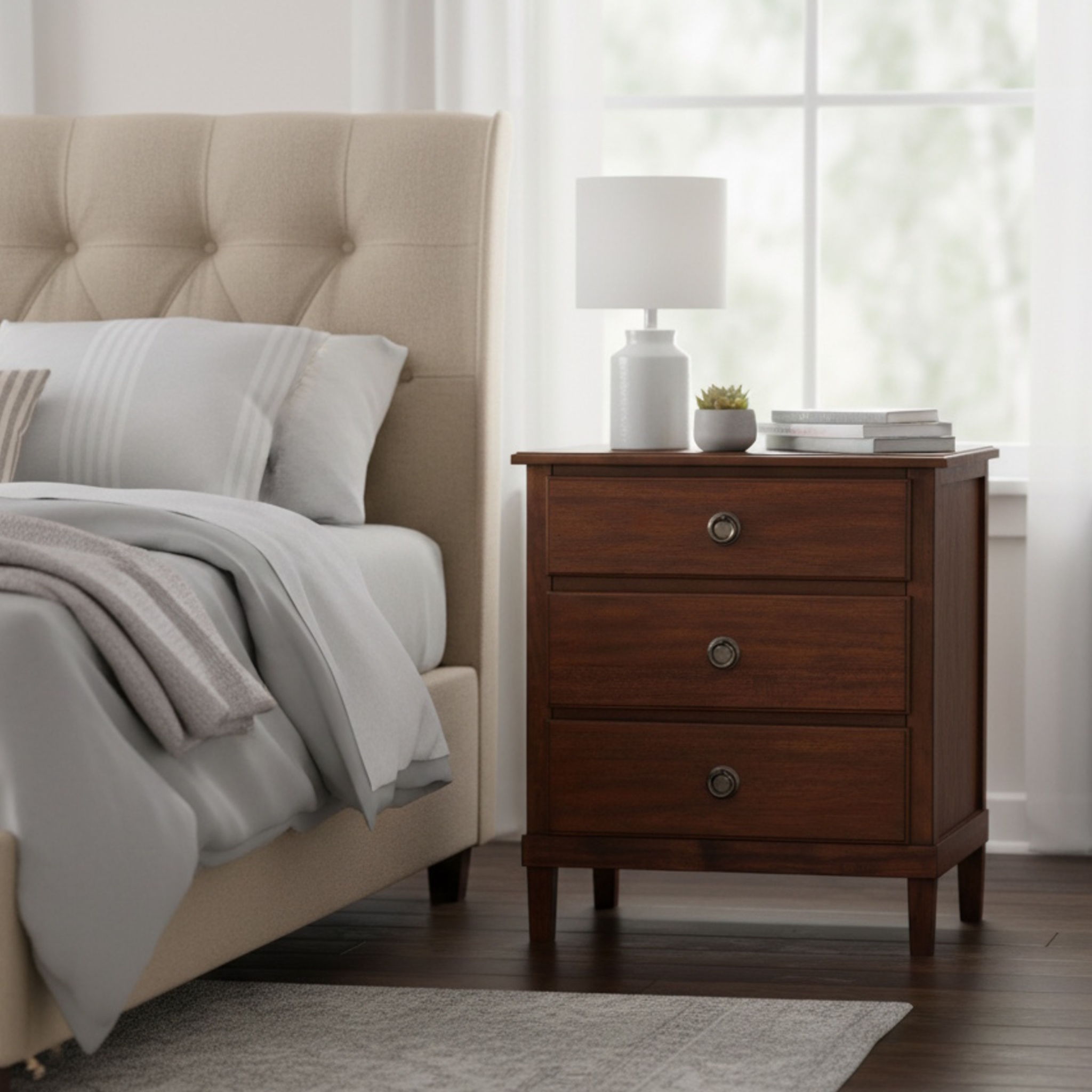 Chamberlin - 3 Drawer Nightstand - Brown by HouseOfZazla