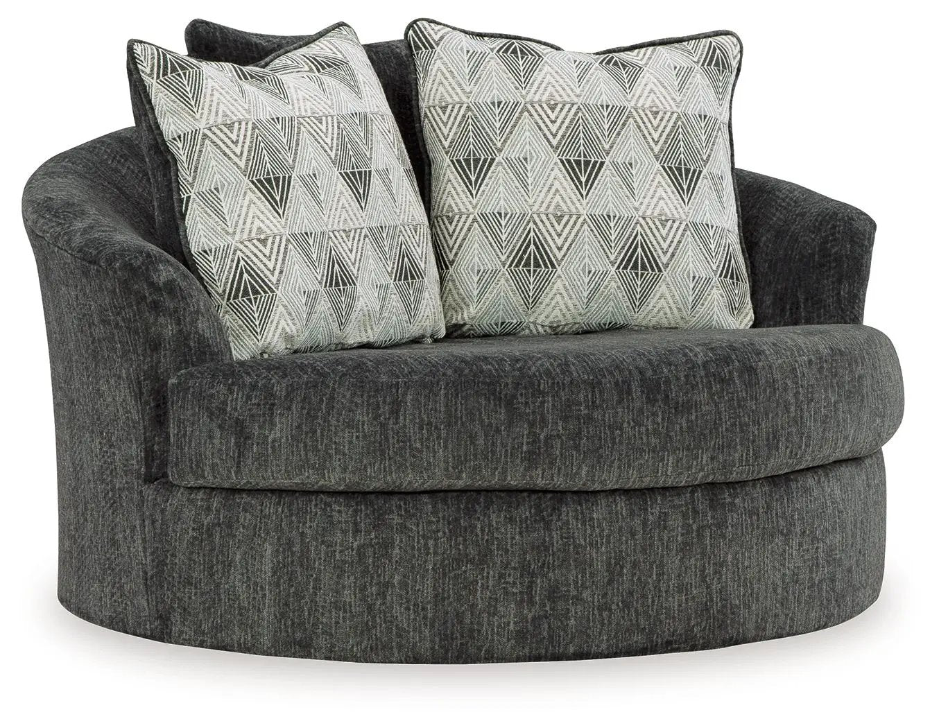 Biddeford - Oversized Swivel Accent Chair - Shadow by Unique Piece Furniture
