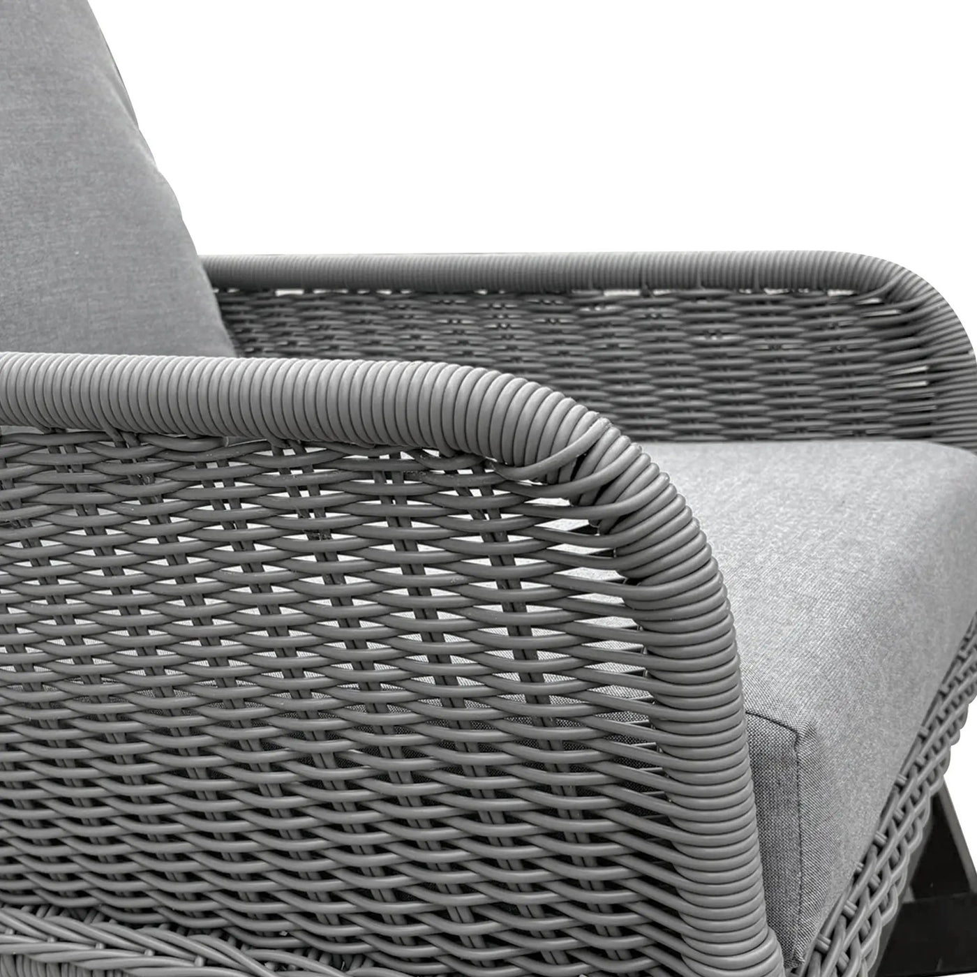 Contemporary Minimalist Wicker Rocking Chair With Soft Cushions And Durable Wooden Frame by HouseOfZazla