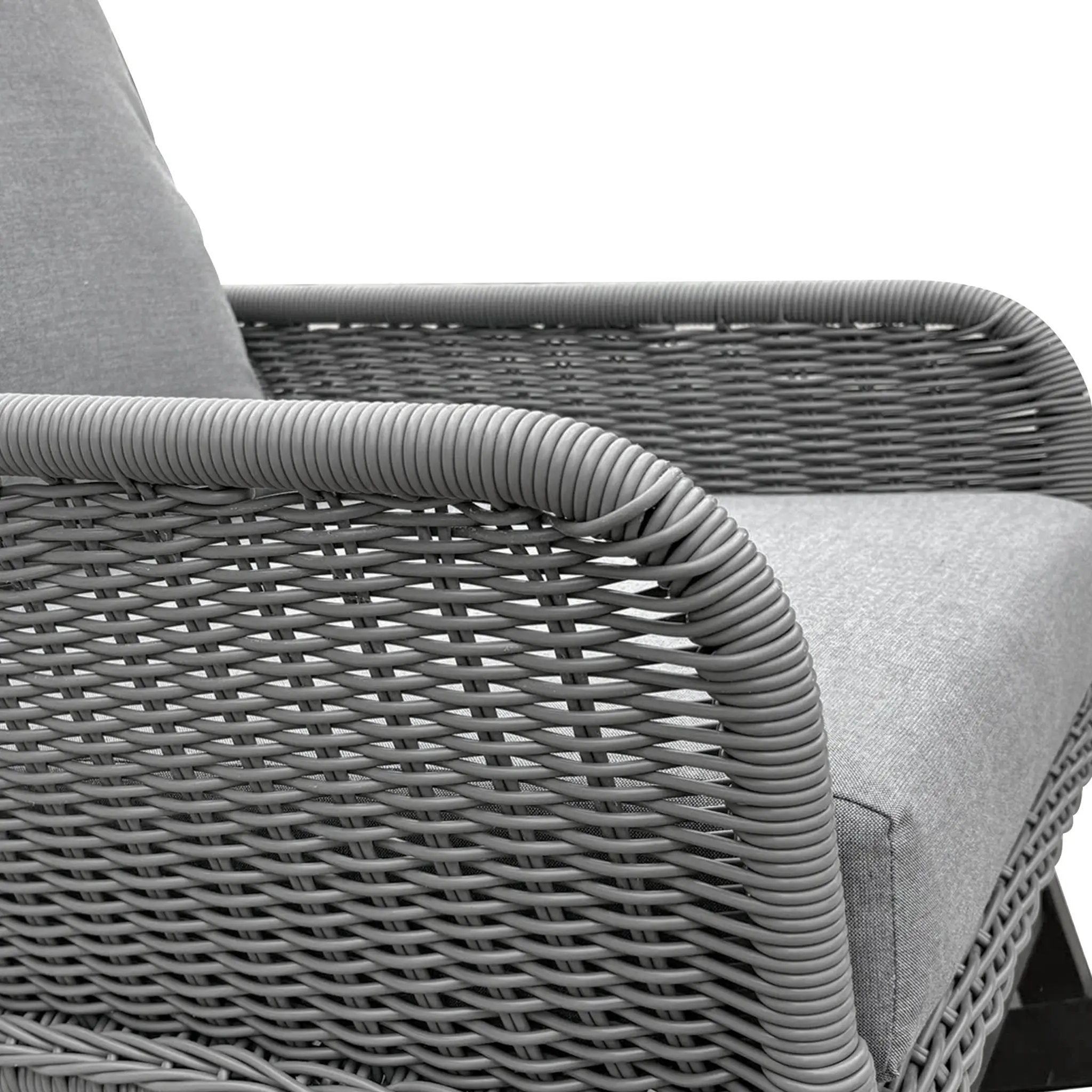 Contemporary Minimalist Wicker Rocking Chair With Soft Cushions by HouseOfZazla