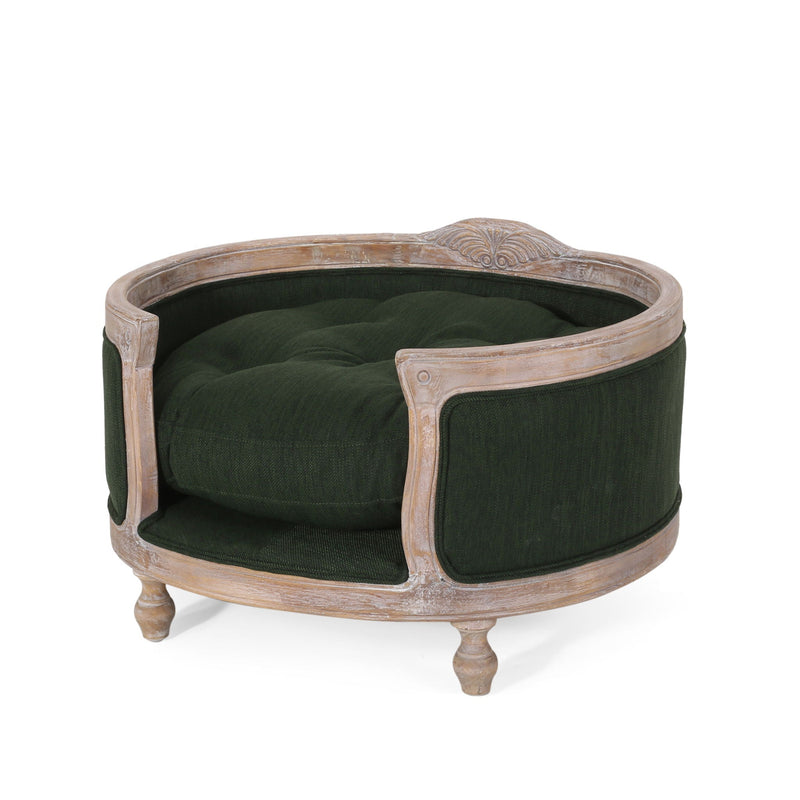 Upholstered Pet Bed, Fabric Dog Bed by HouseOfZazla