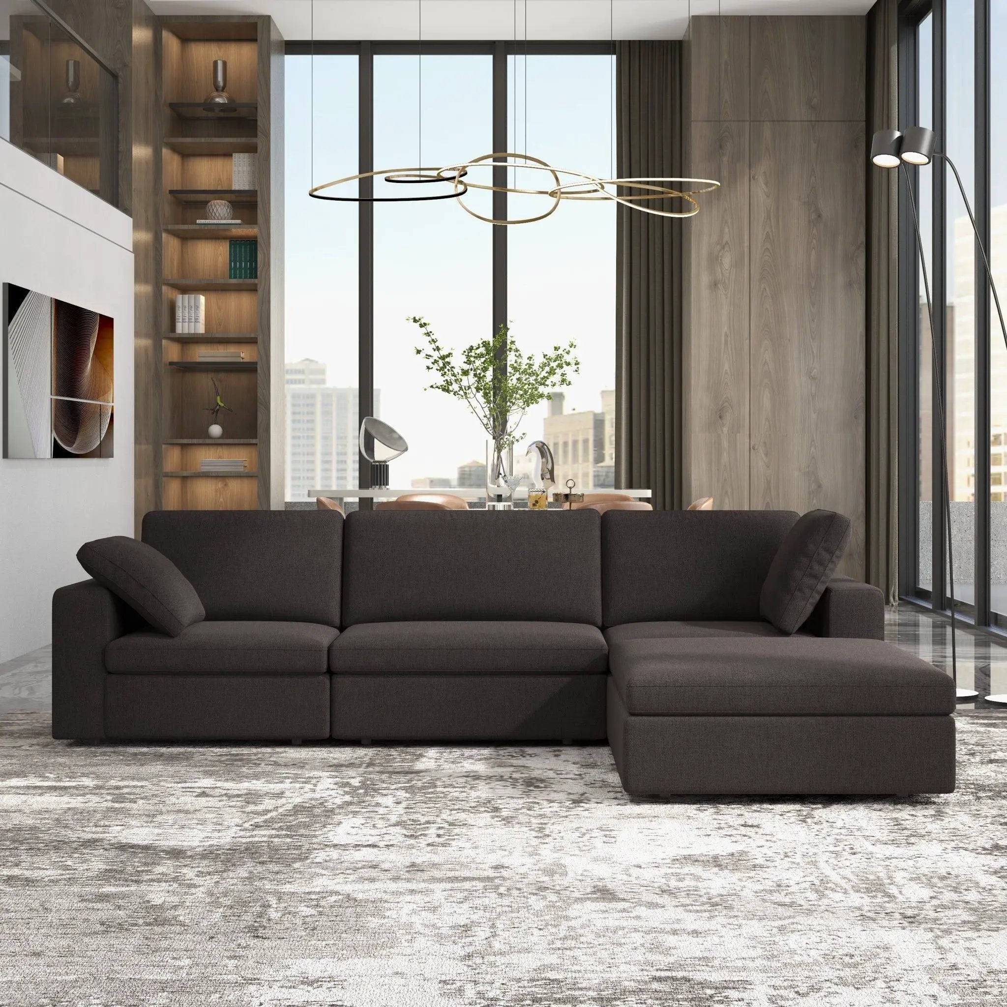 Cecilia - Modular Corner Sectional Modern Sofa by HouseOfZazla