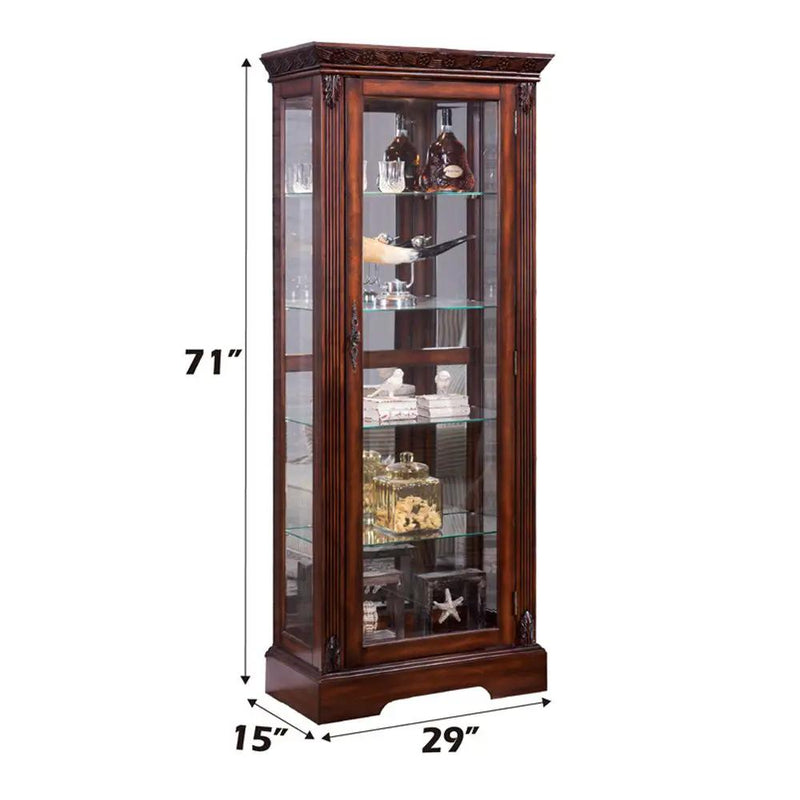 Addy - Curio Cabinet - Cherry by Unique Piece Furniture
