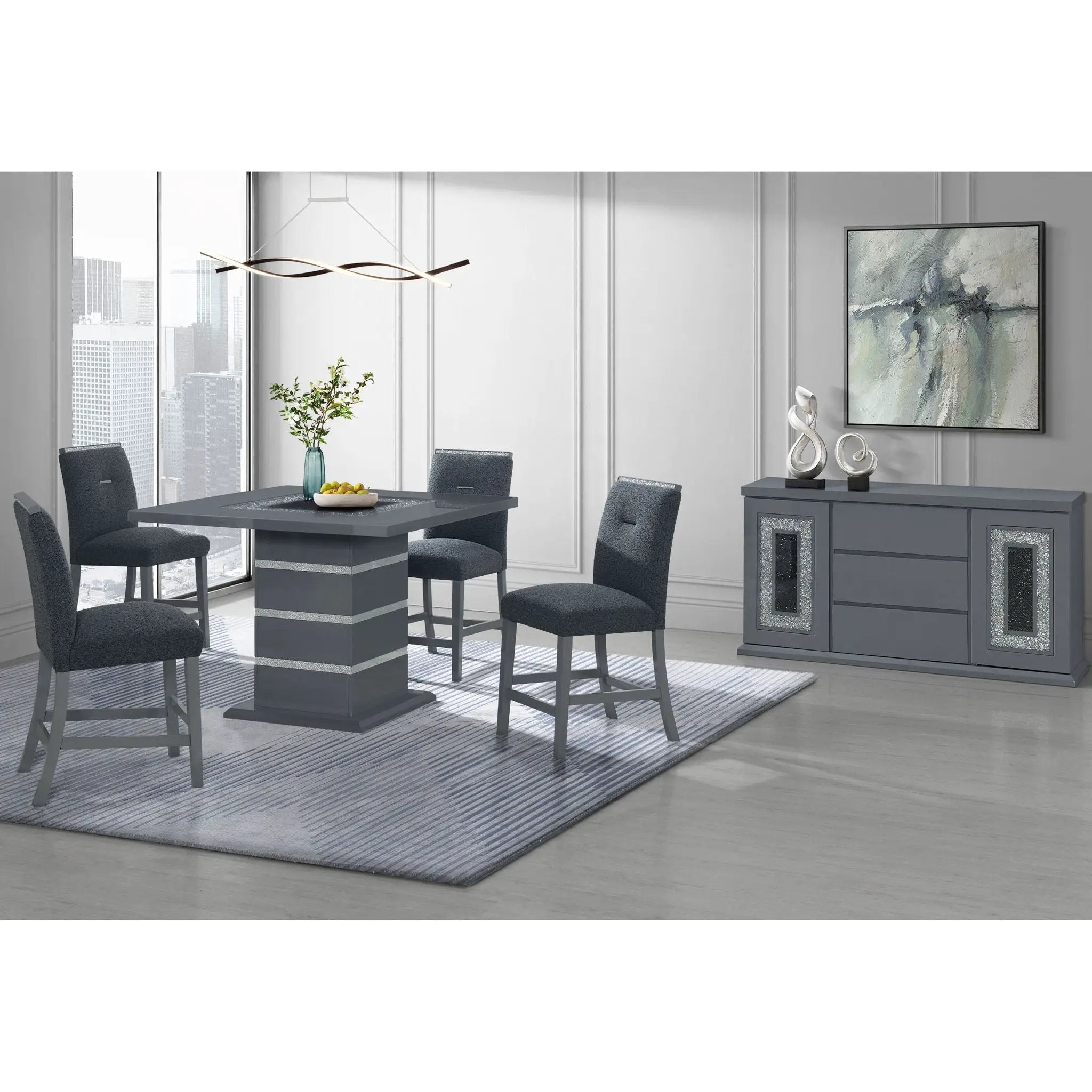Ariya - Bar Stools (Set of 2) - Dark Gray by Unique Piece Furniture