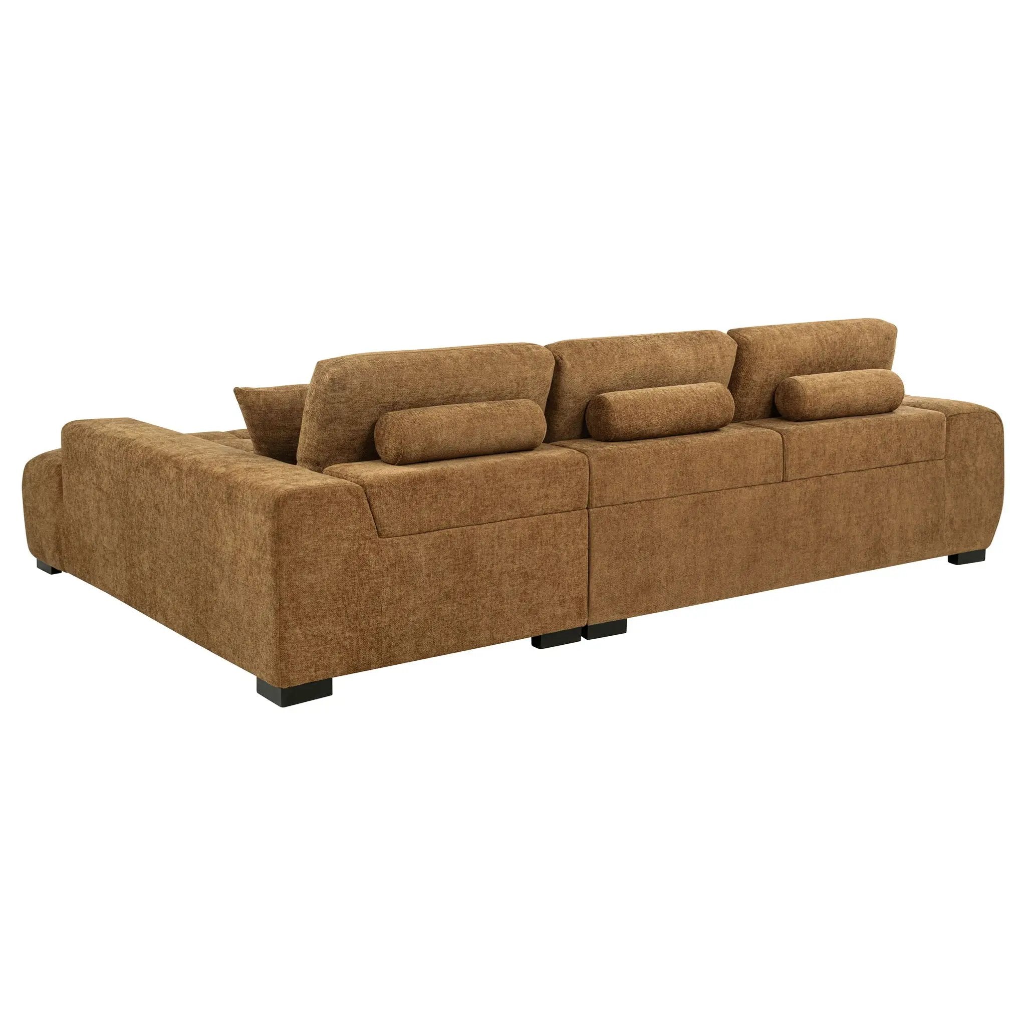 Octavia Upholstered Sectional Chaise Sofa Amber by Unique Piece Furniture