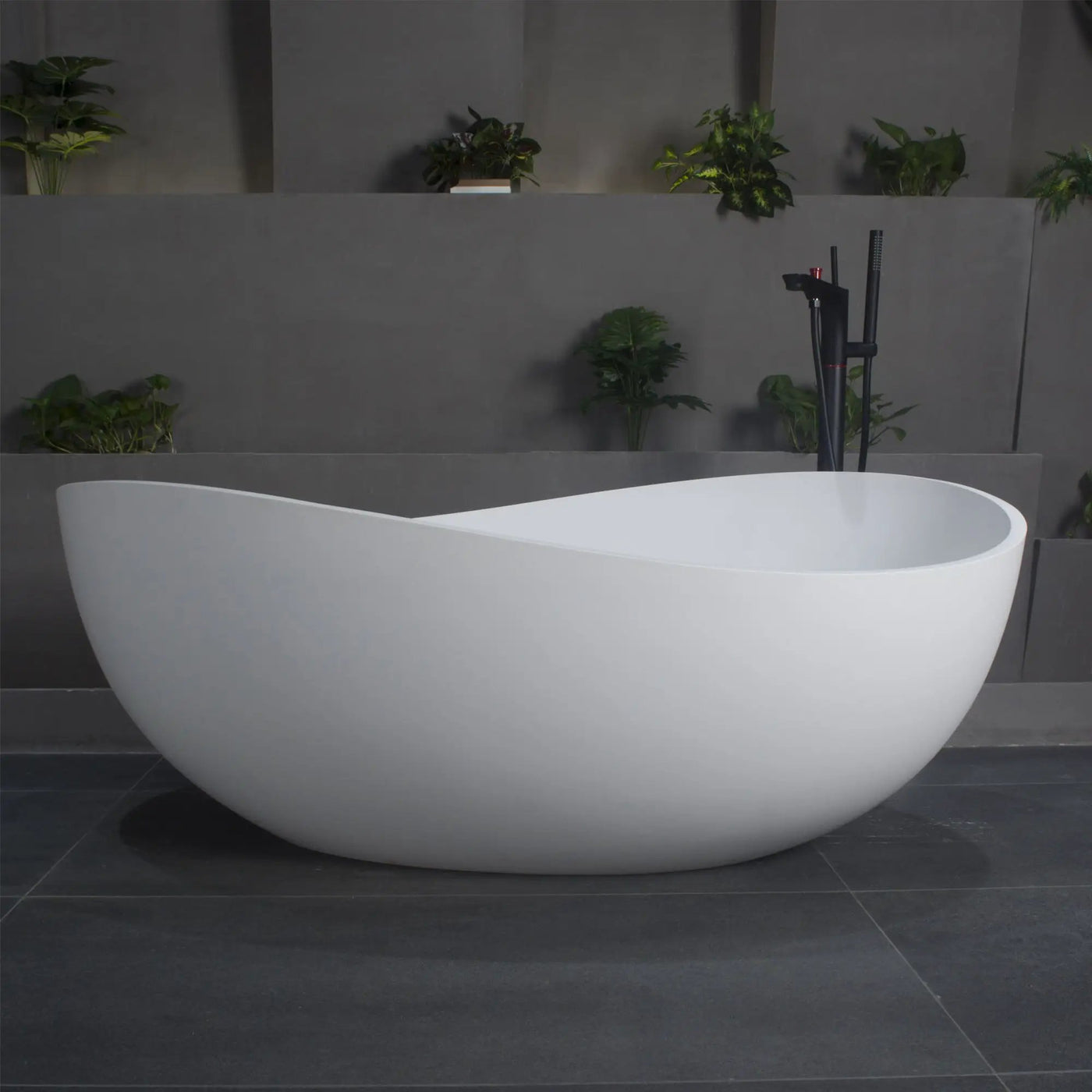 Freestanding Solid Surface Soaking Bathtub For Bathroom by HouseOfZazla
