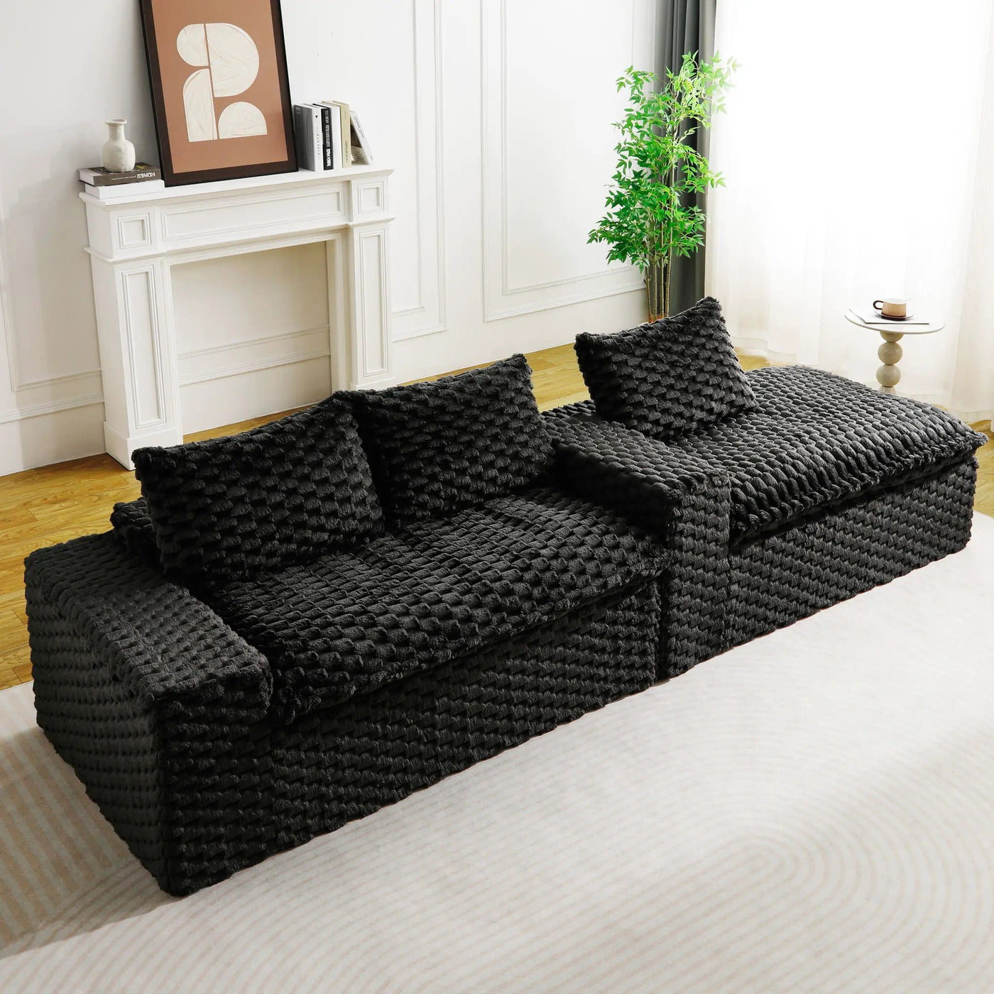Modular Sofa, Convertible Twin Seat With Chaise Lounge by Unique Piece Furniture
