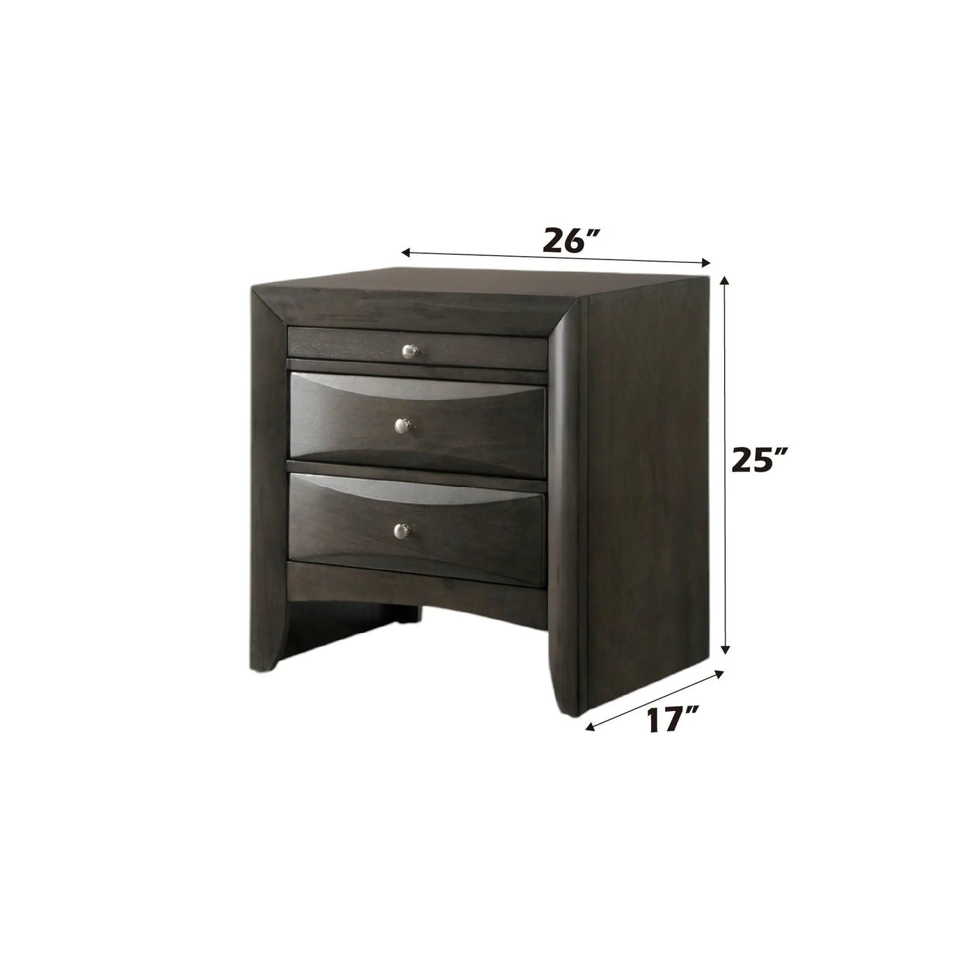 Ireland Elegant Design Nightstand by HouseOfZazla