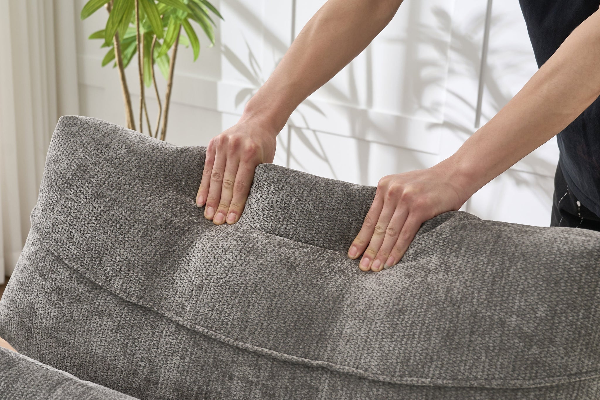 Modern Grey Upholstered Chaise Lounge Sofa Recliner by HouseOfZazla