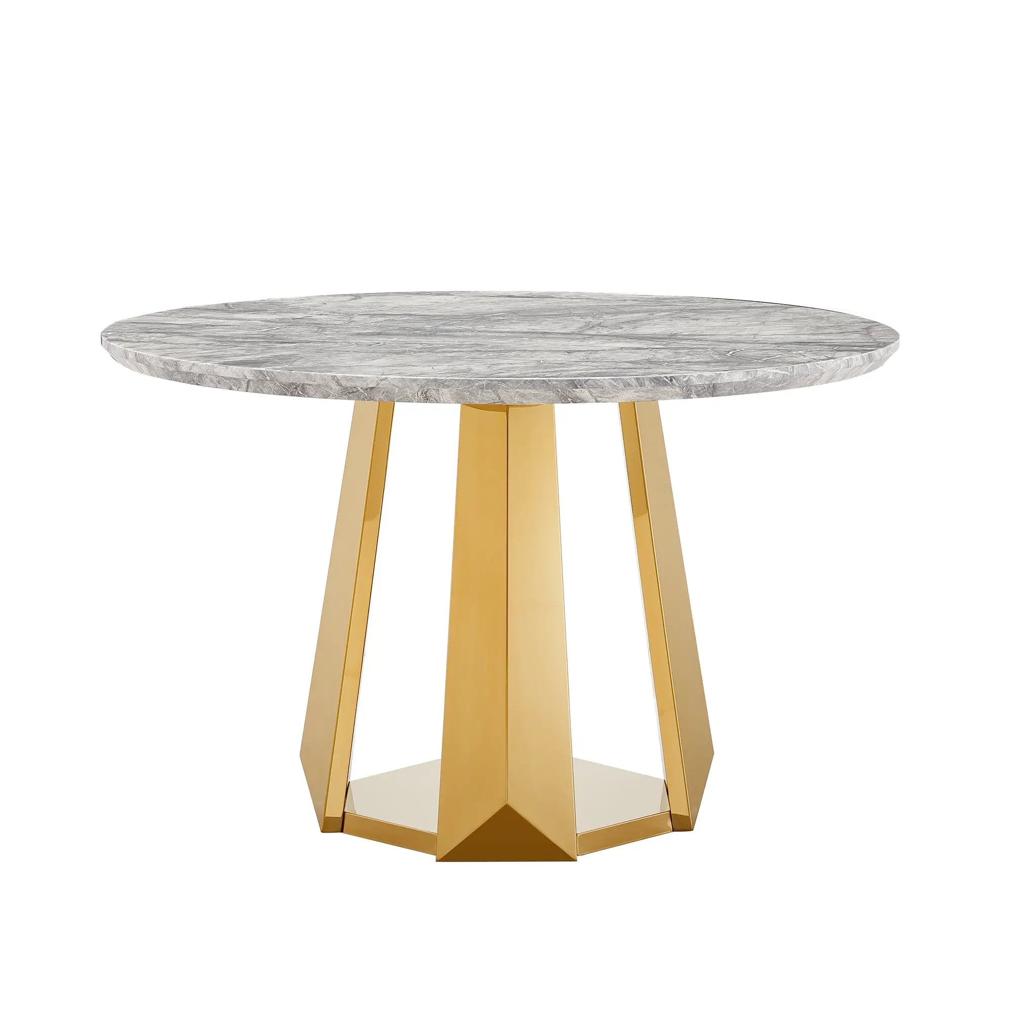 47" Round Marble Dining Table by HouseOfZazla