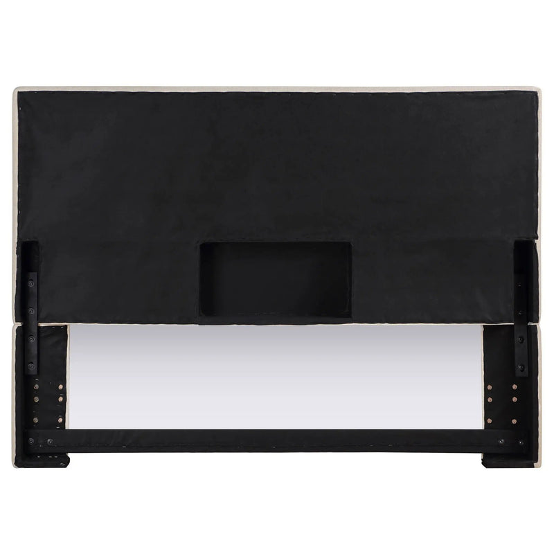 Kosmo Upholstered King Panel Headboard Sand by Unique Piece Furniture