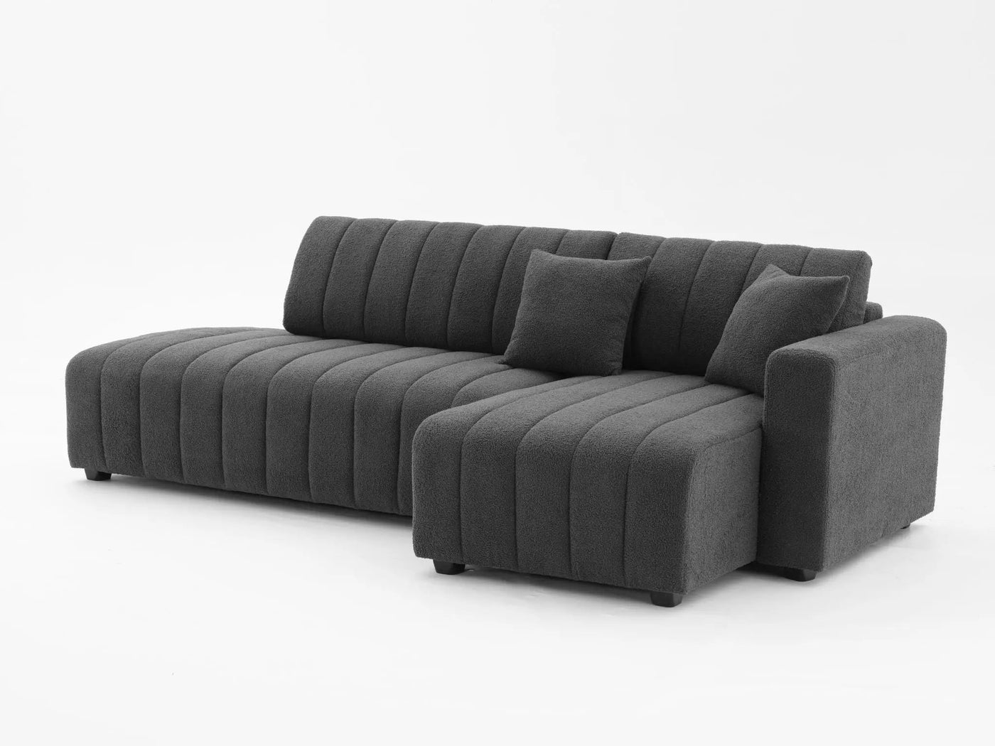 Jessica - Lamb Wool Sectional Sofa With Chaise by Unique Piece Furniture
