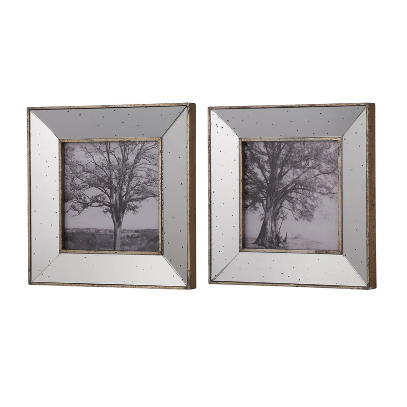 Vintage Reflective Picture Frames (Set of 2) - Silver by HouseOfZazla