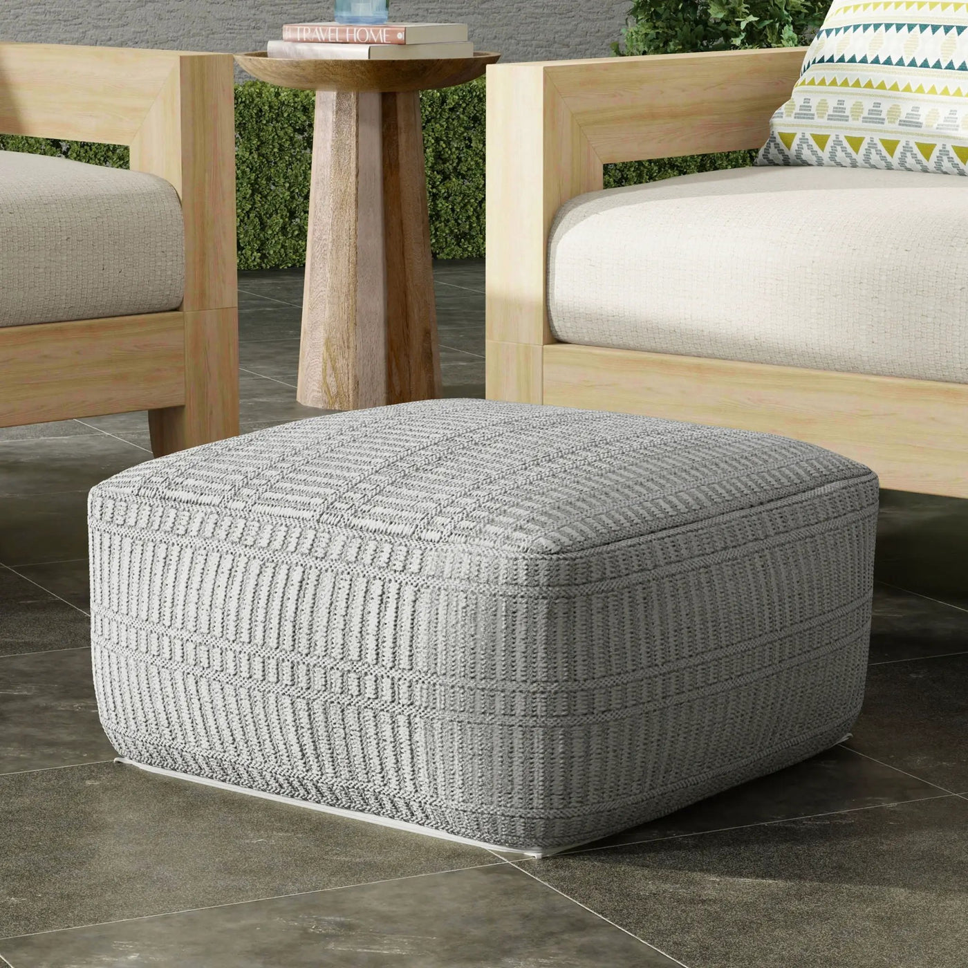 Safford - Square Outdoor / Indoor Pouf by Unique Piece Furniture