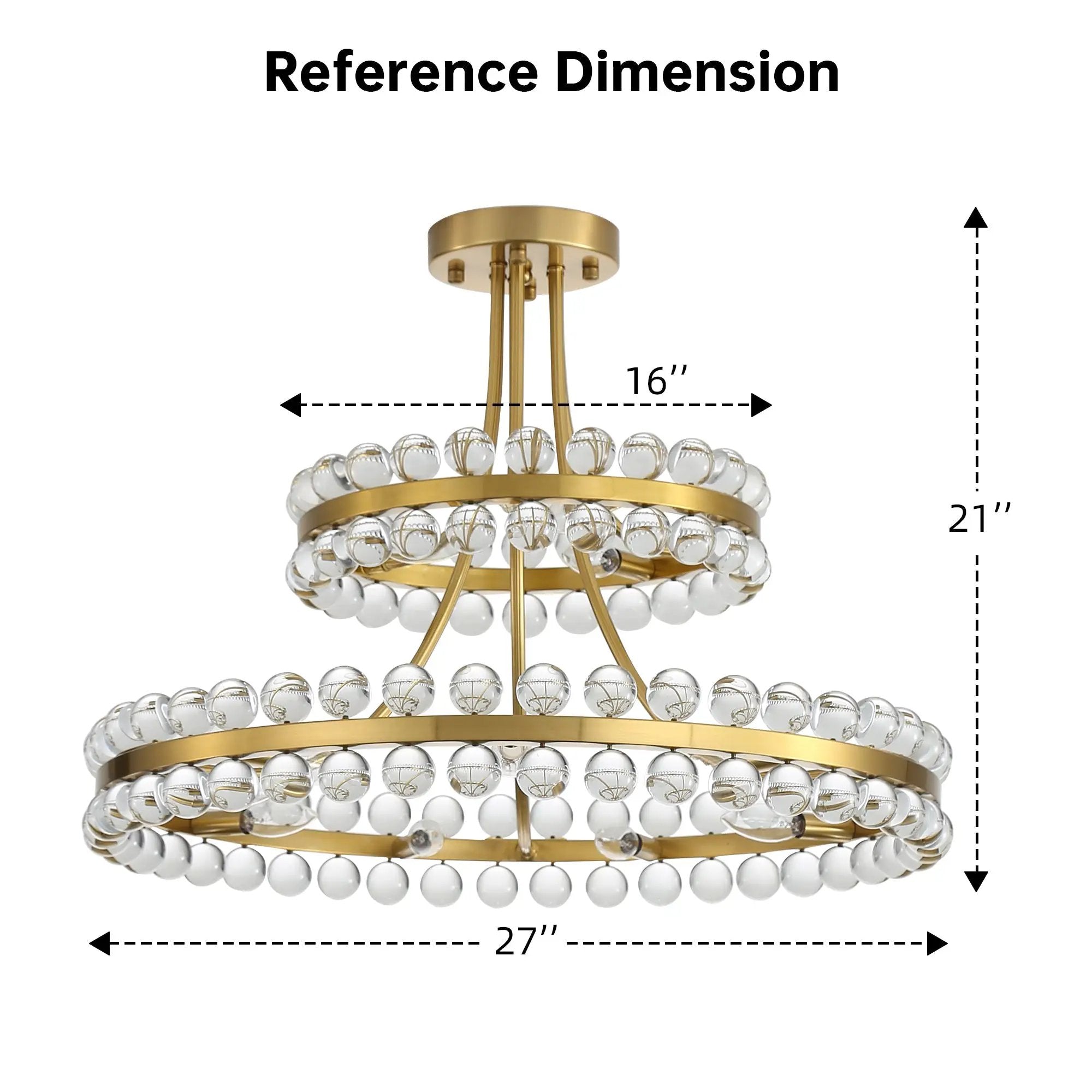 27-Inch Luxury Crystal Ball Chandelier by HouseOfZazla
