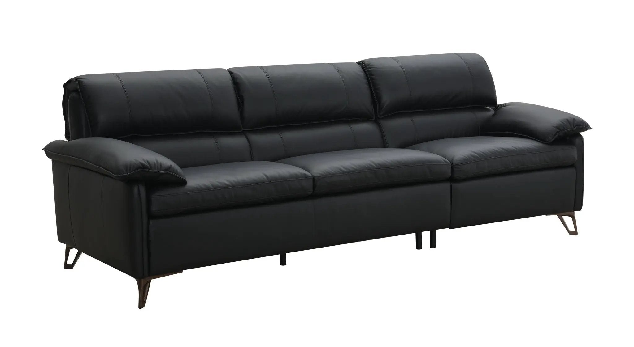 Eilene - Top Grain Leather Sofa - Black by Unique Piece Furniture