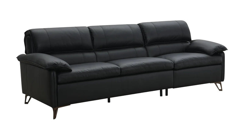 Eilene - Top Grain Leather Sofa - Black by HouseOfZazla