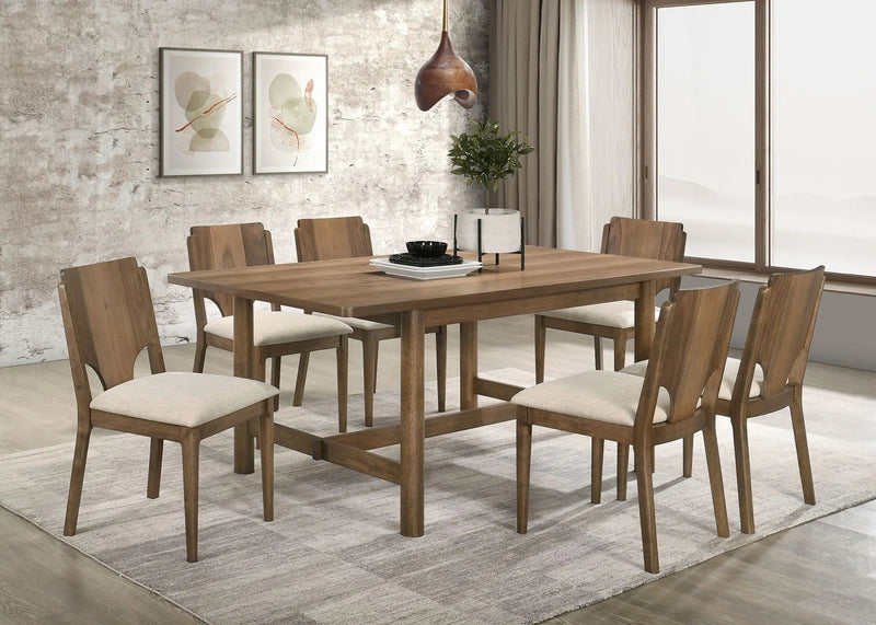 Crestmore 7-piece Rectangular Dining Table Set Walnut by Unique Piece Furniture