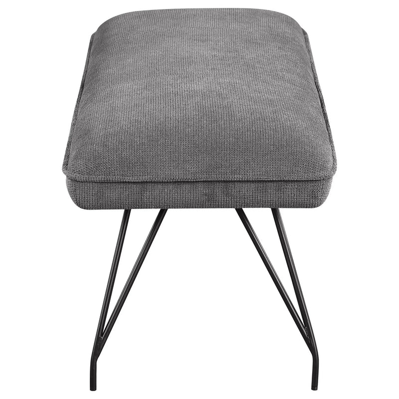 Dodson Fabric Upholstered Dining Bench Grey by Unique Piece Furniture