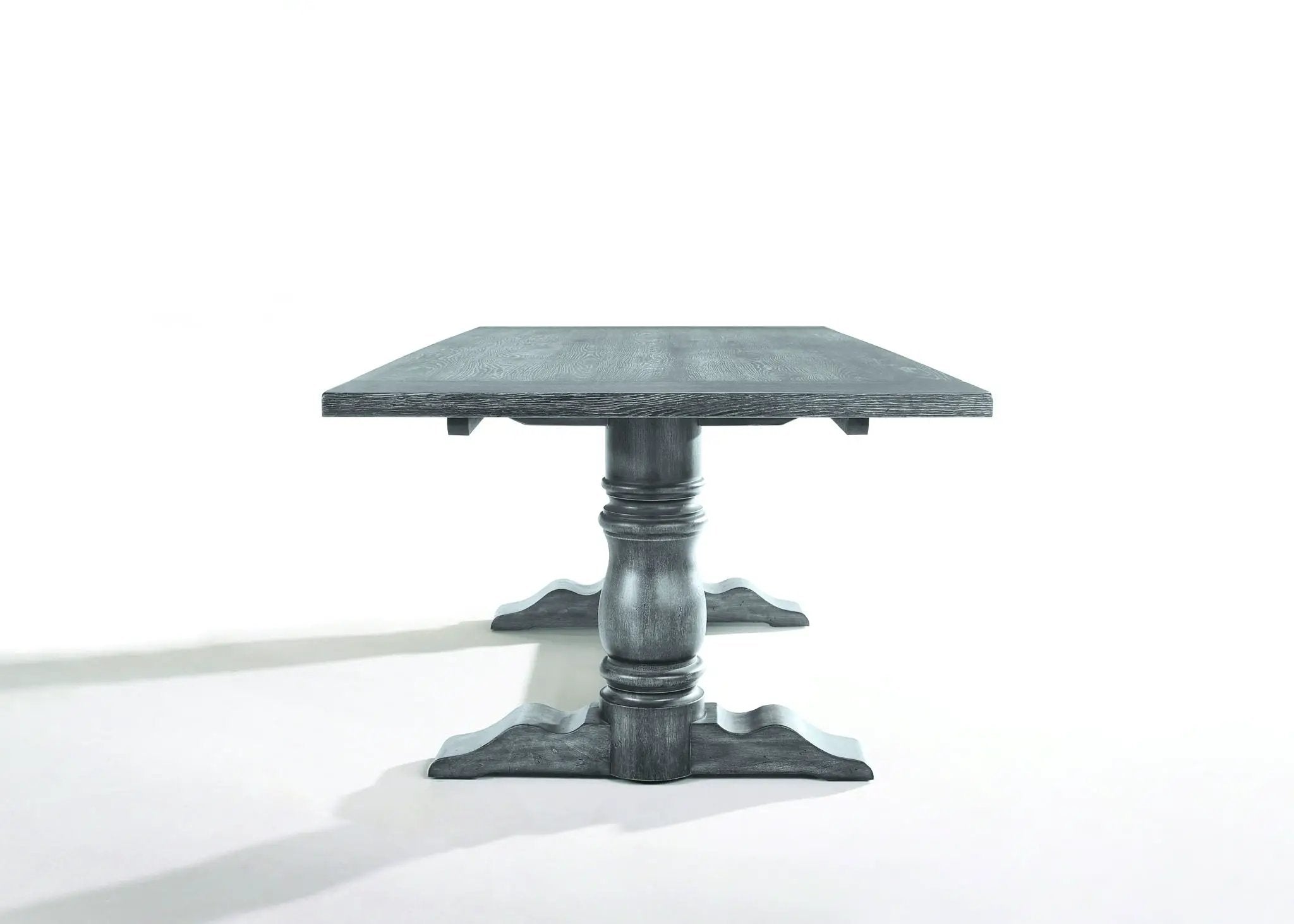 Leventis Dining Table in Weathered Gray by HouseOfZazla