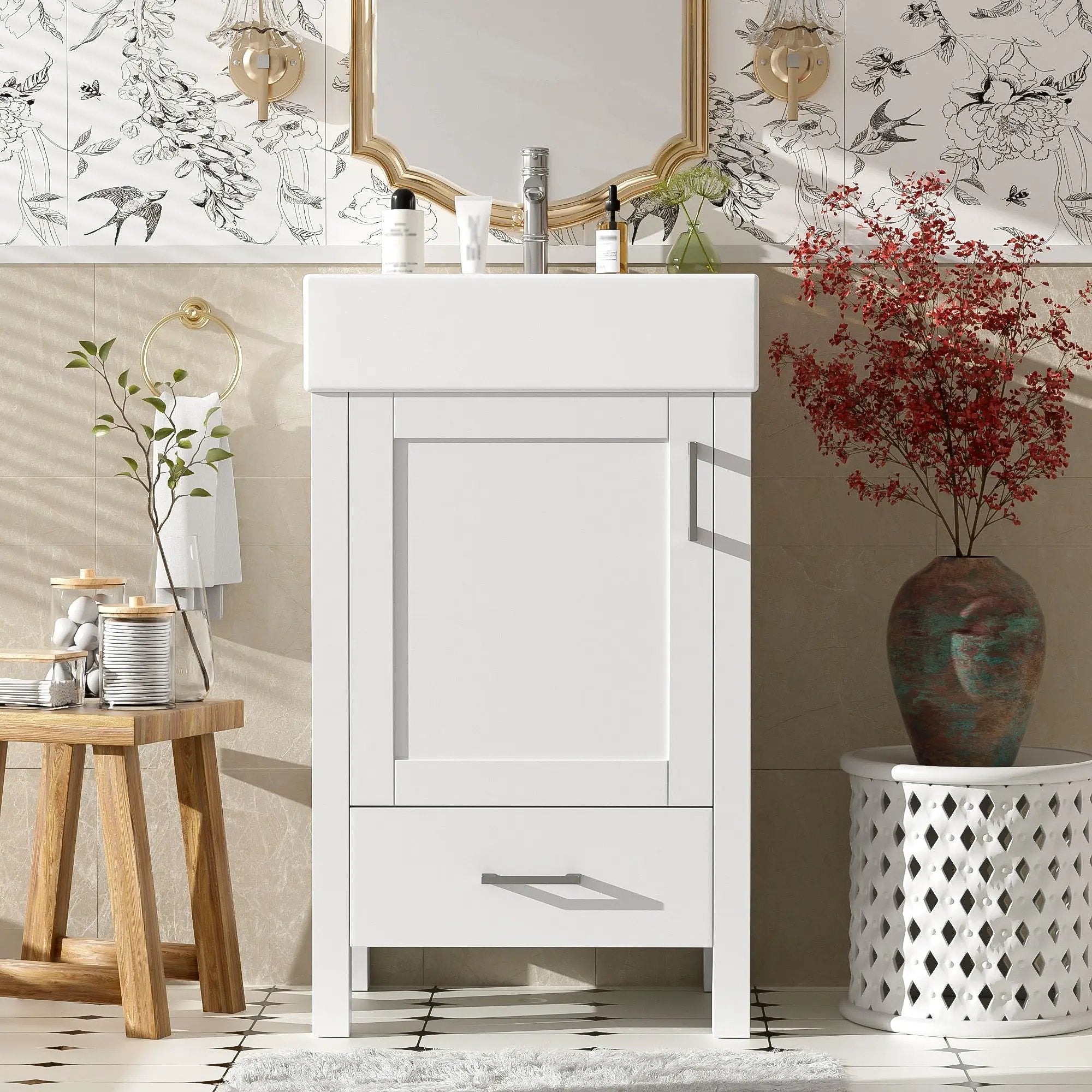 Bathroom Vanity With Sink, Frame And Drawer by HouseOfZazla