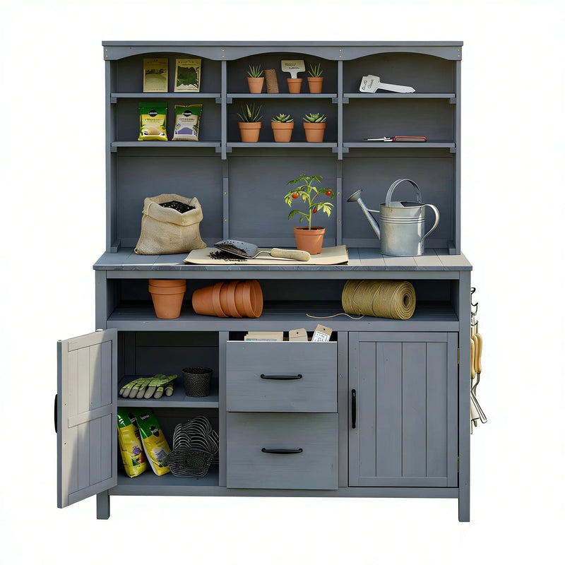 TOPMAX Large Fir Wood Potting Bench by HouseOfZazla