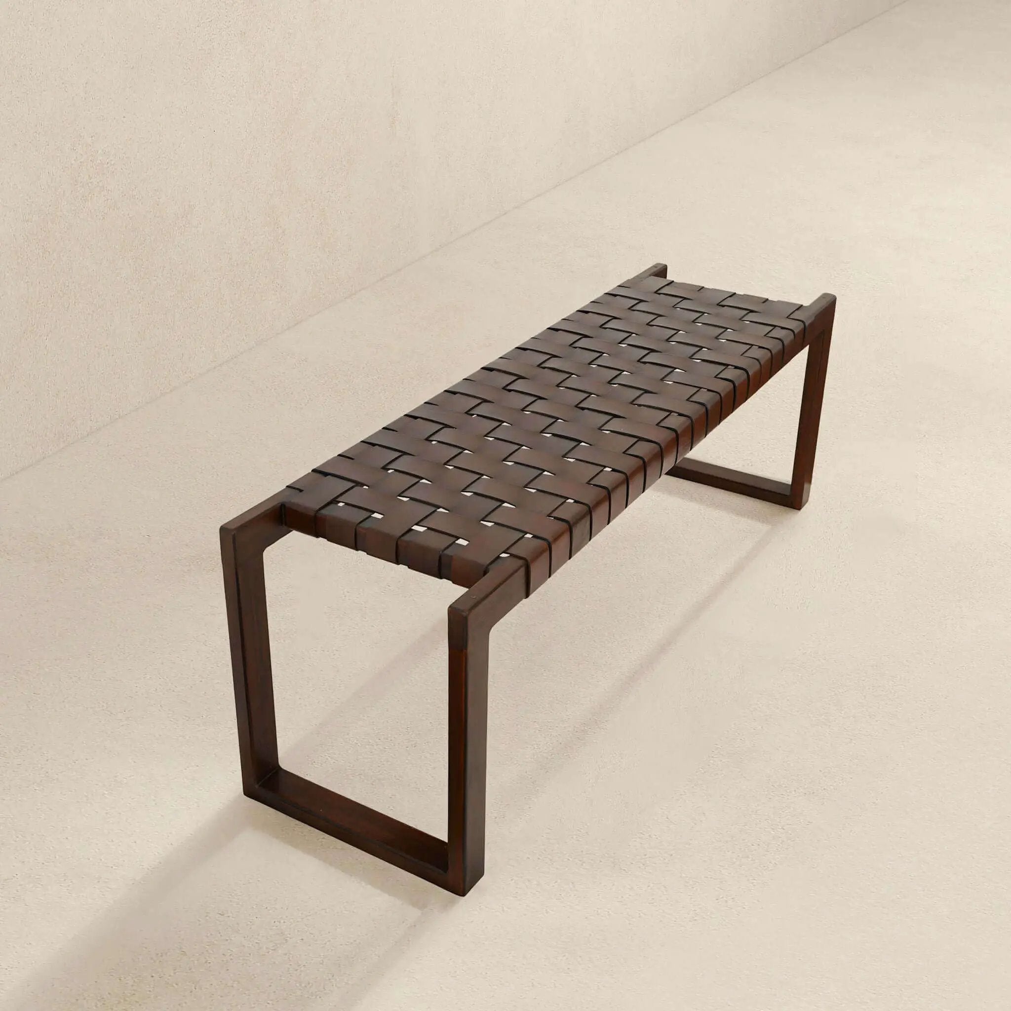 Christina - Bench - Cognac / Dark Brown / Tan by HouseOfZazla