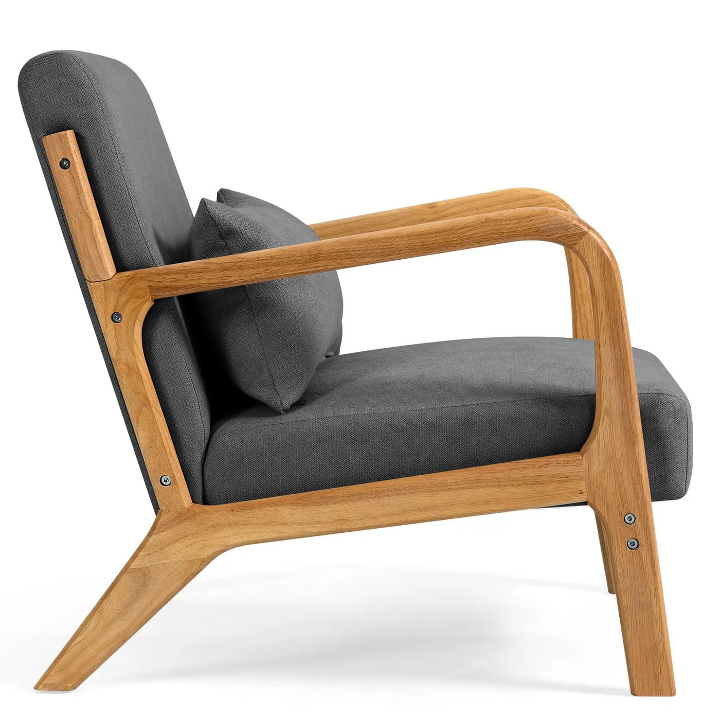 Leisure Chair With Solid Wood Armrest And Feet, Mid-Century Modern Accent Sofa, 1 Seat by Unique Piece Furniture