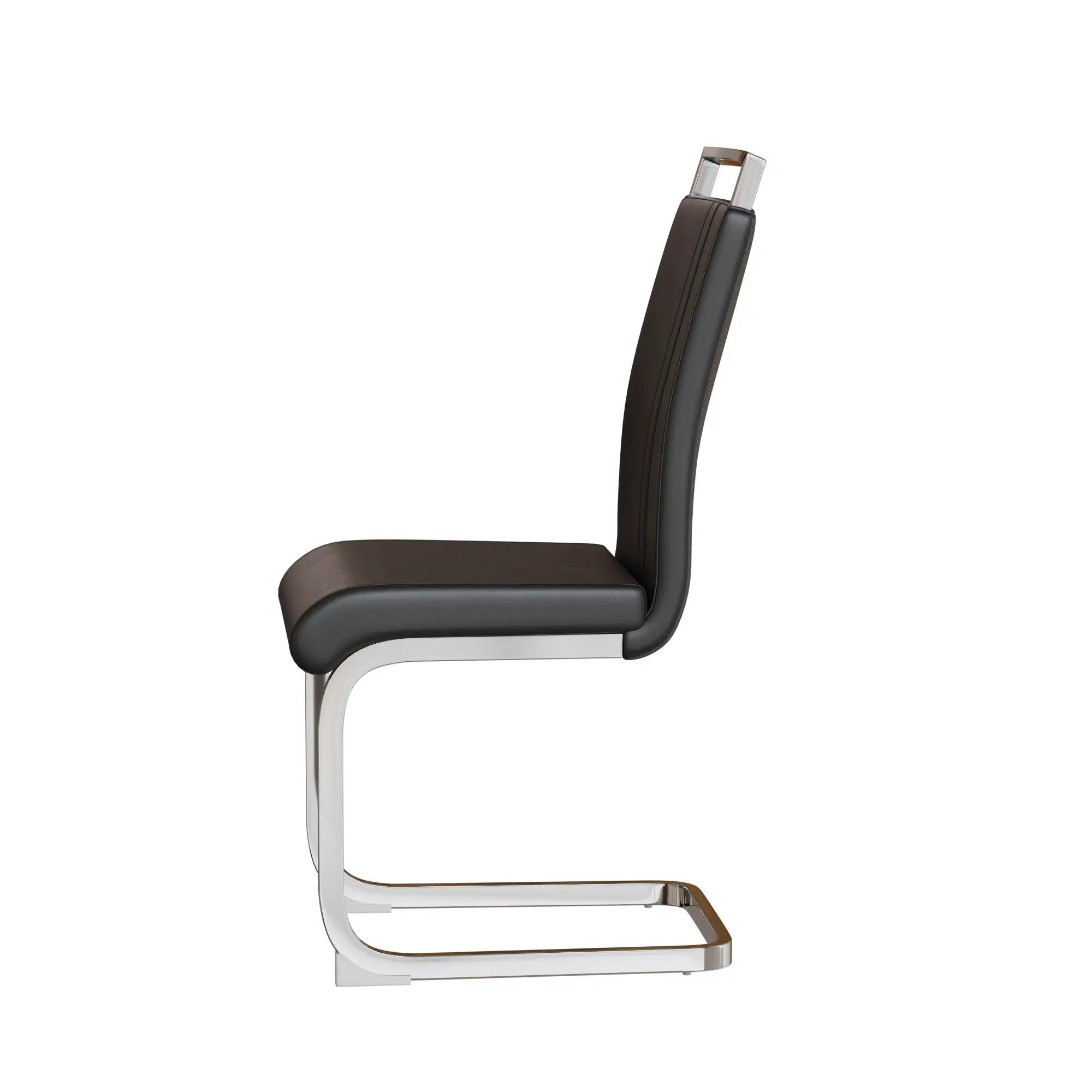Modern Dining Chairs With Padded Seat, High Back