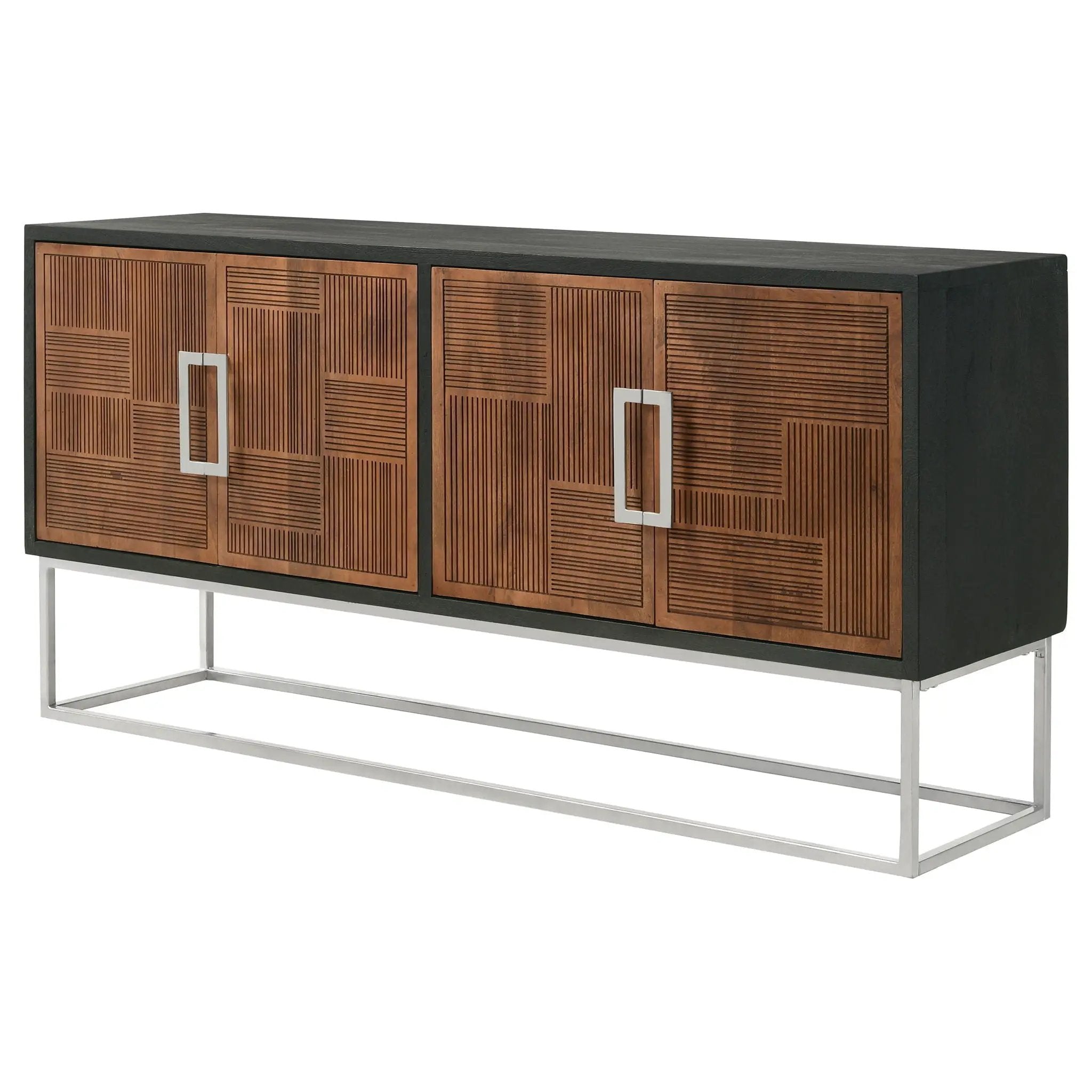 Washoe - 4 Door Accent Cabinet - Walnut by HouseOfZazla