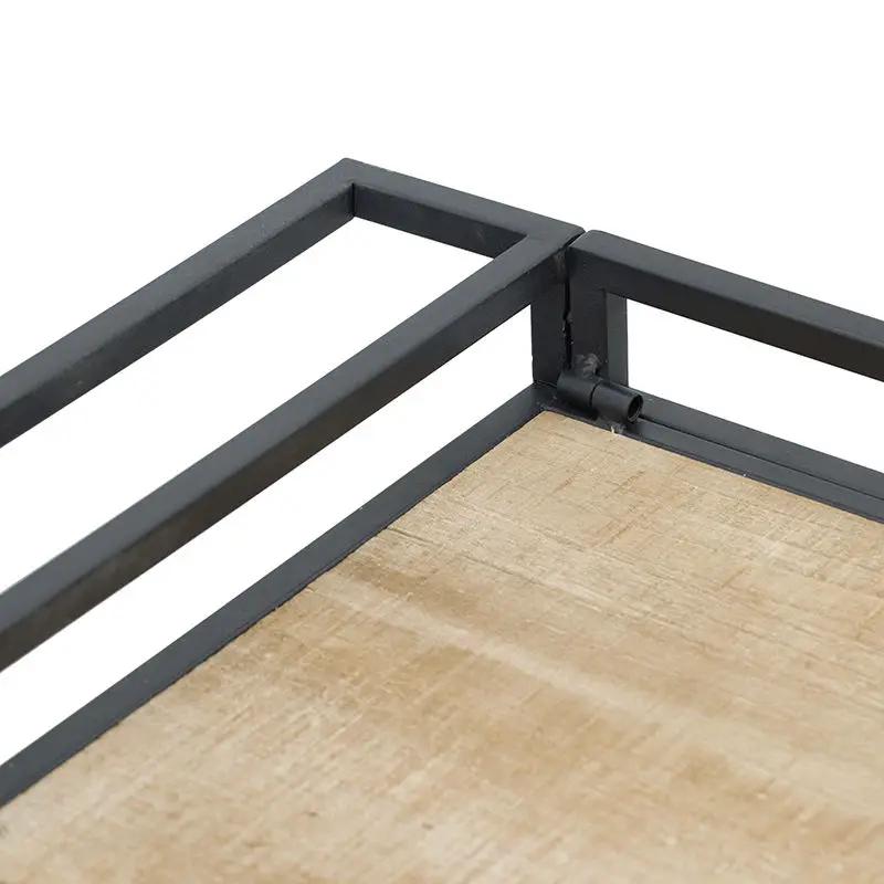 Shelf With Wheel - Black / Brown by Unique Piece Furniture