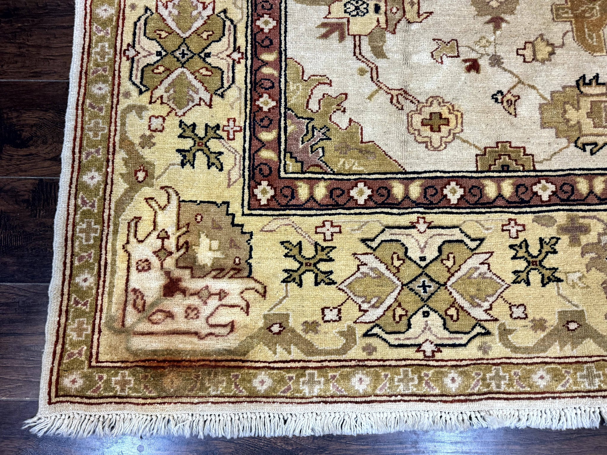 Turkish Oushak Rug 9x12, Oat Color, Wool Carpet by Jewel Rugs