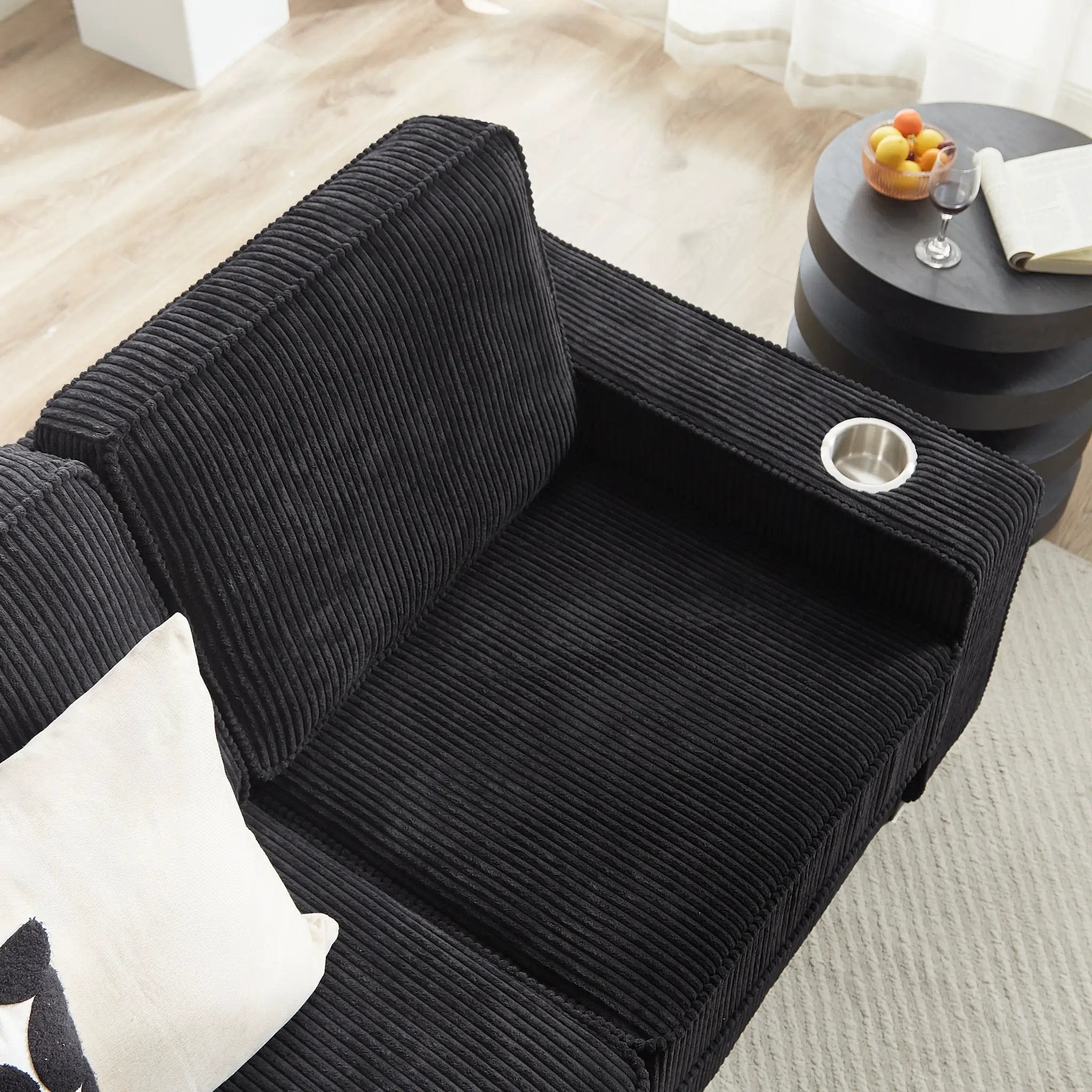 Modern Corduroy 3-Seater Sofa by HouseOfZazla