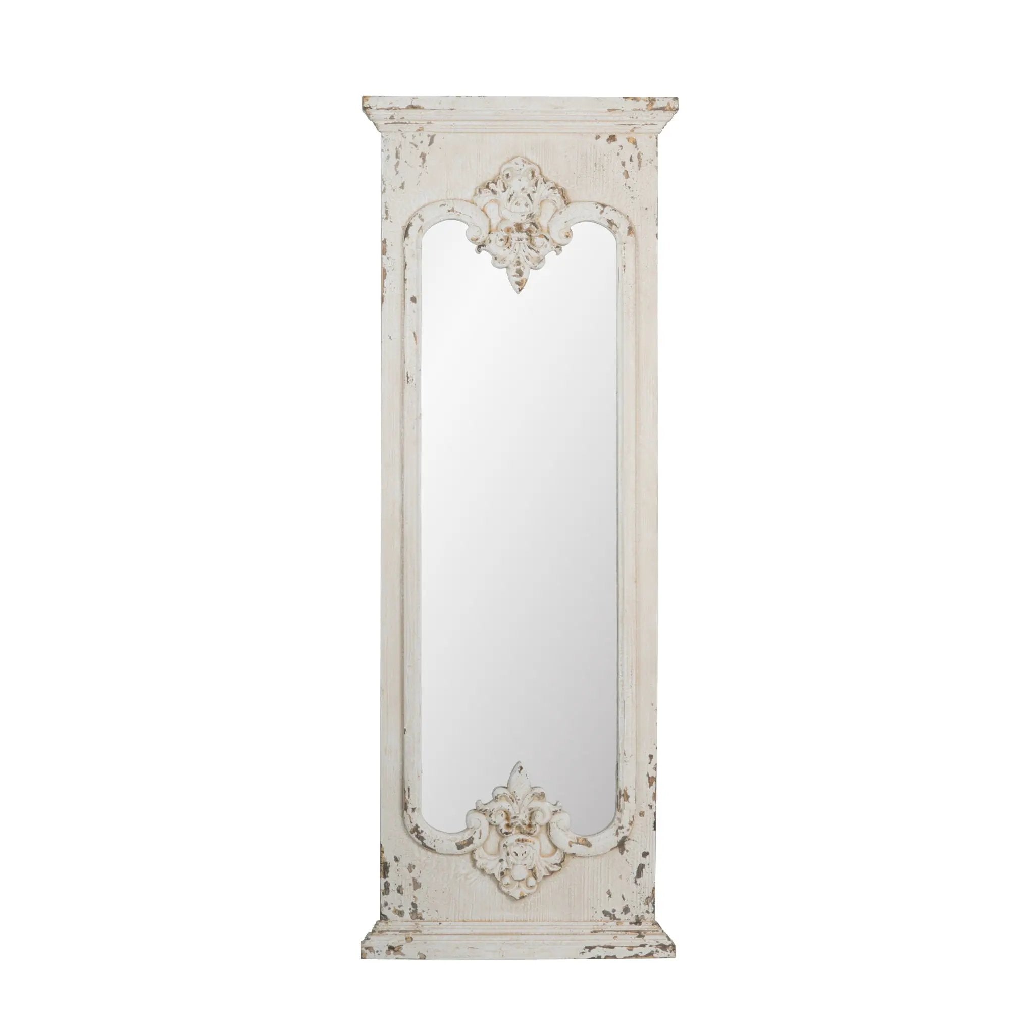 Full Length Mirror With Solid Wood Frame, Floor Mirror For Living Room Bedroom Entryway - White by Unique Piece Furniture