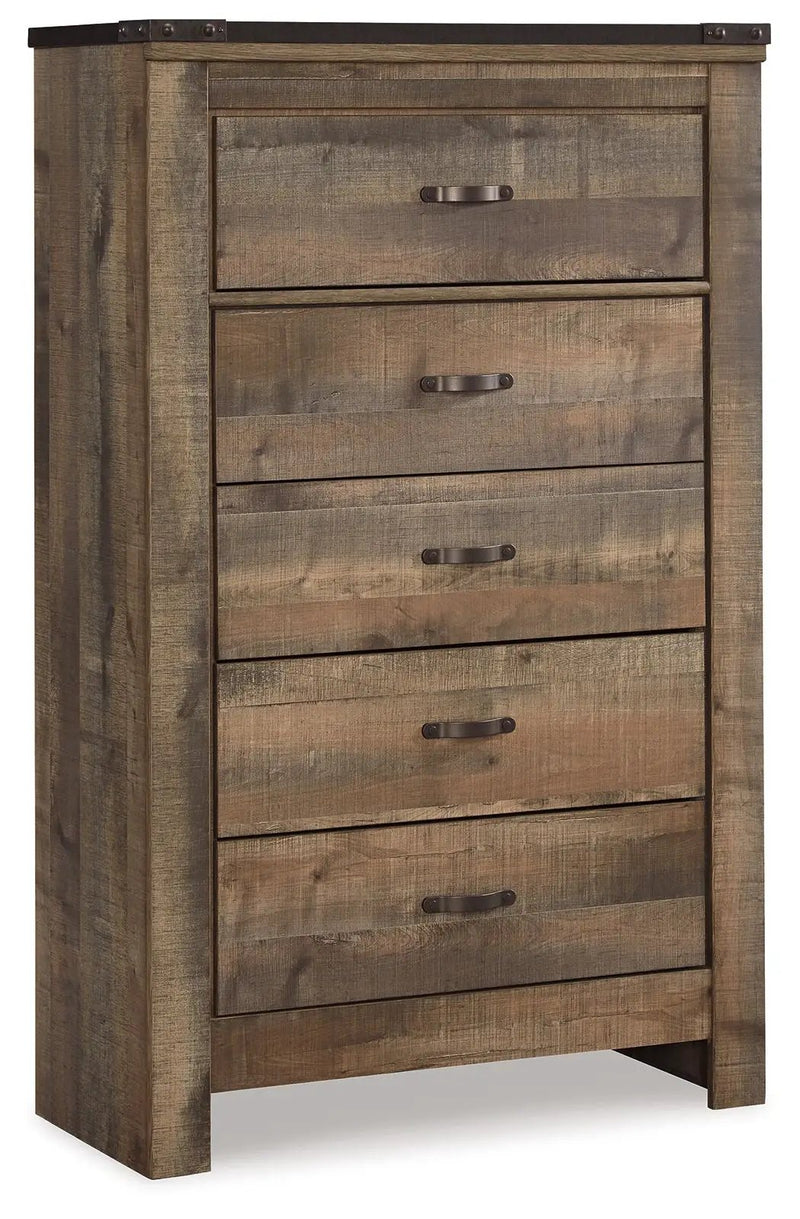 Trinell - Five Drawer Chest - Brown by Unique Piece Furniture
