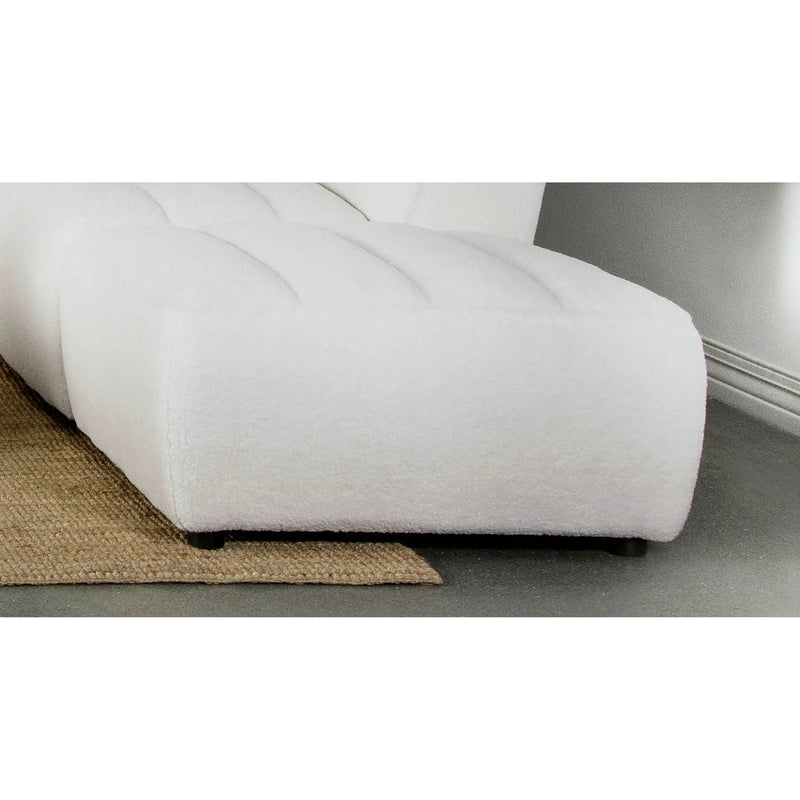 Sunny - Square Upholstered Ottoman - Ivory by HouseOfZazla