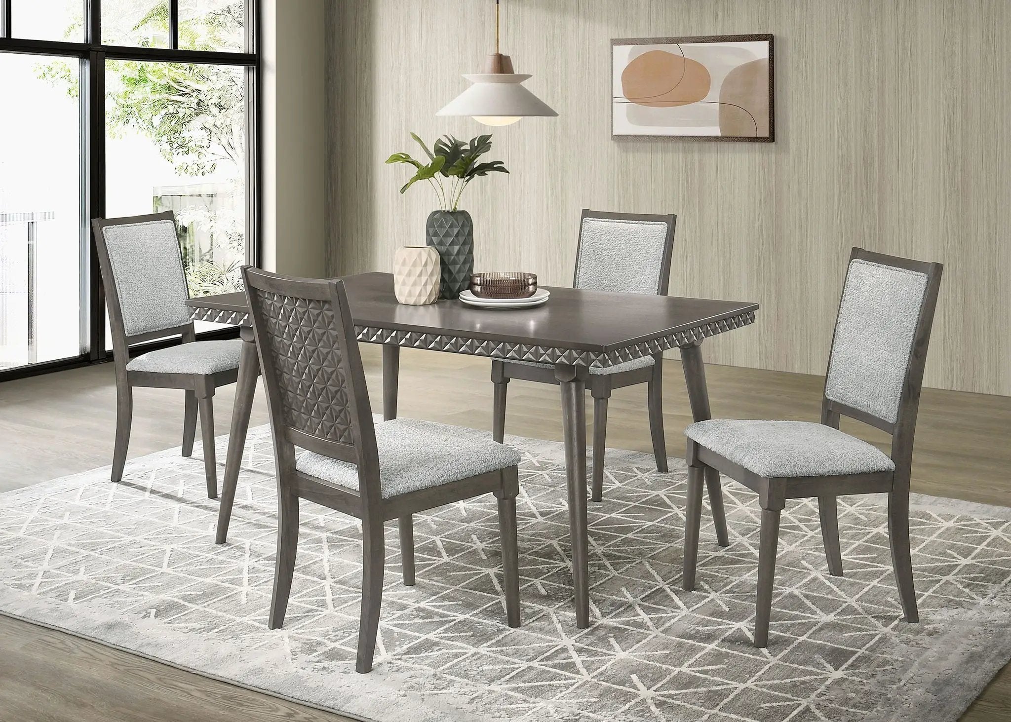 Onslow 59-inch Rectangular Wood Dining Table Dark Brown by Unique Piece Furniture