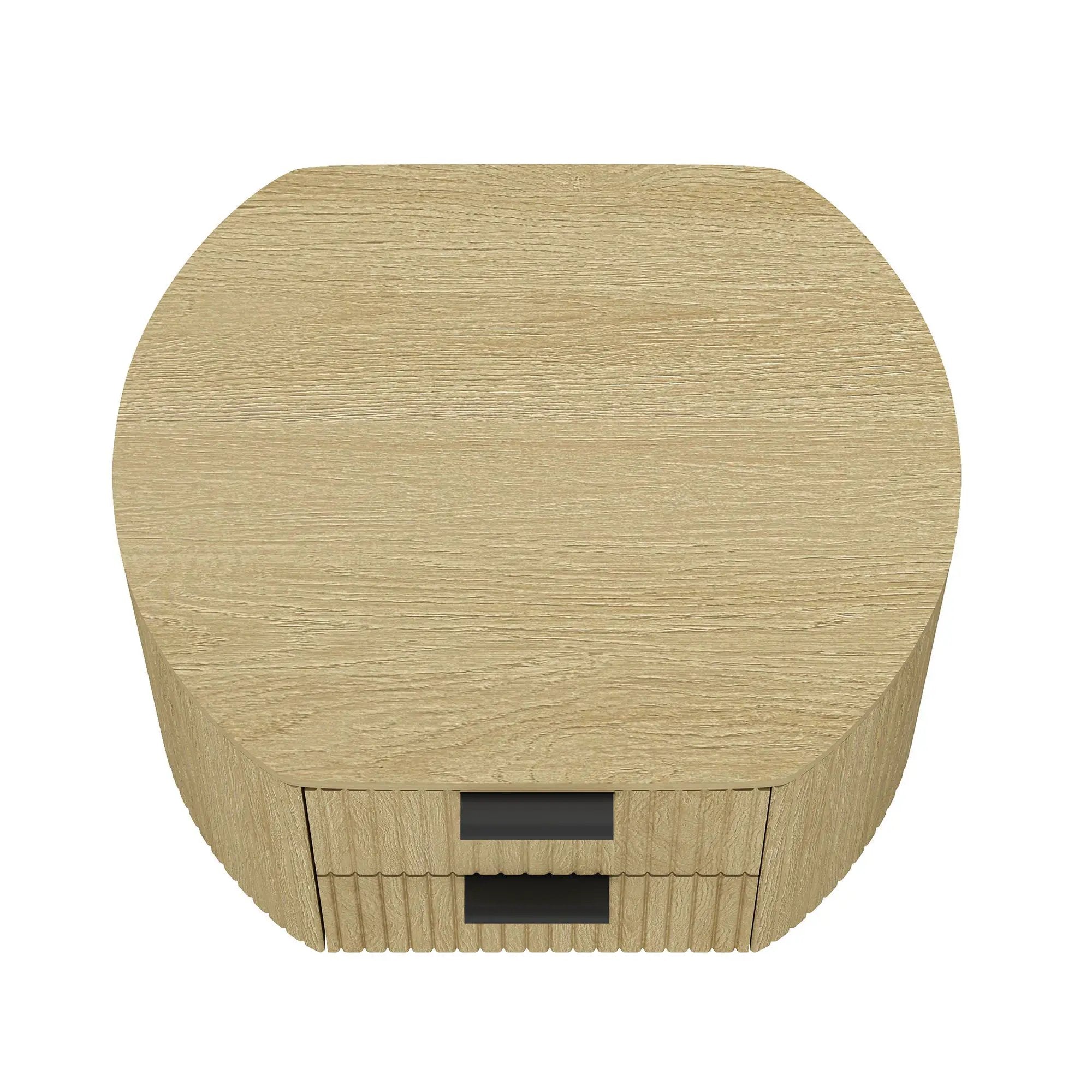 Olivia - Nightstand With 2 Drawers - Oak by HouseOfZazla