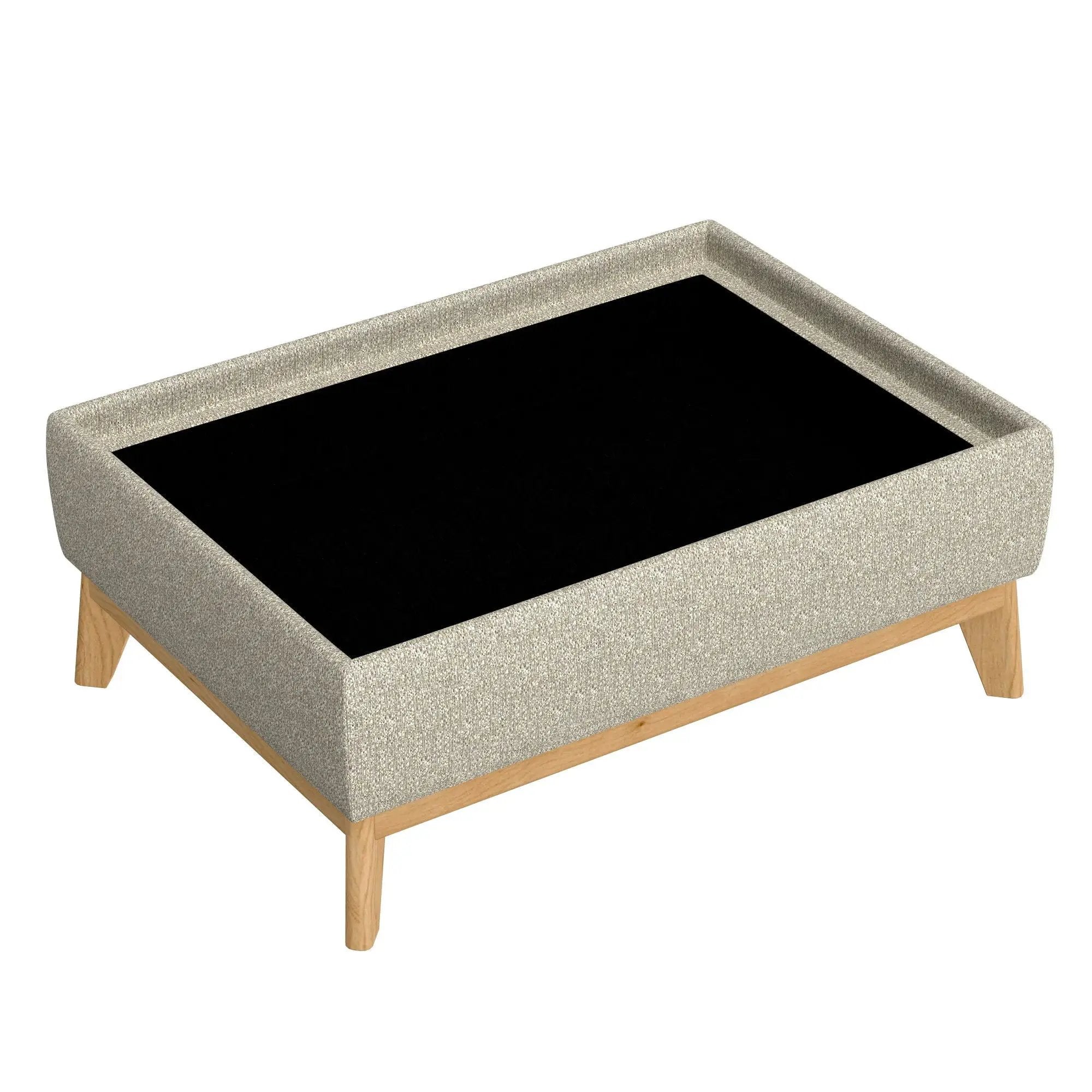 Reversible Tray Ottoman - Tan by Unique Piece Furniture
