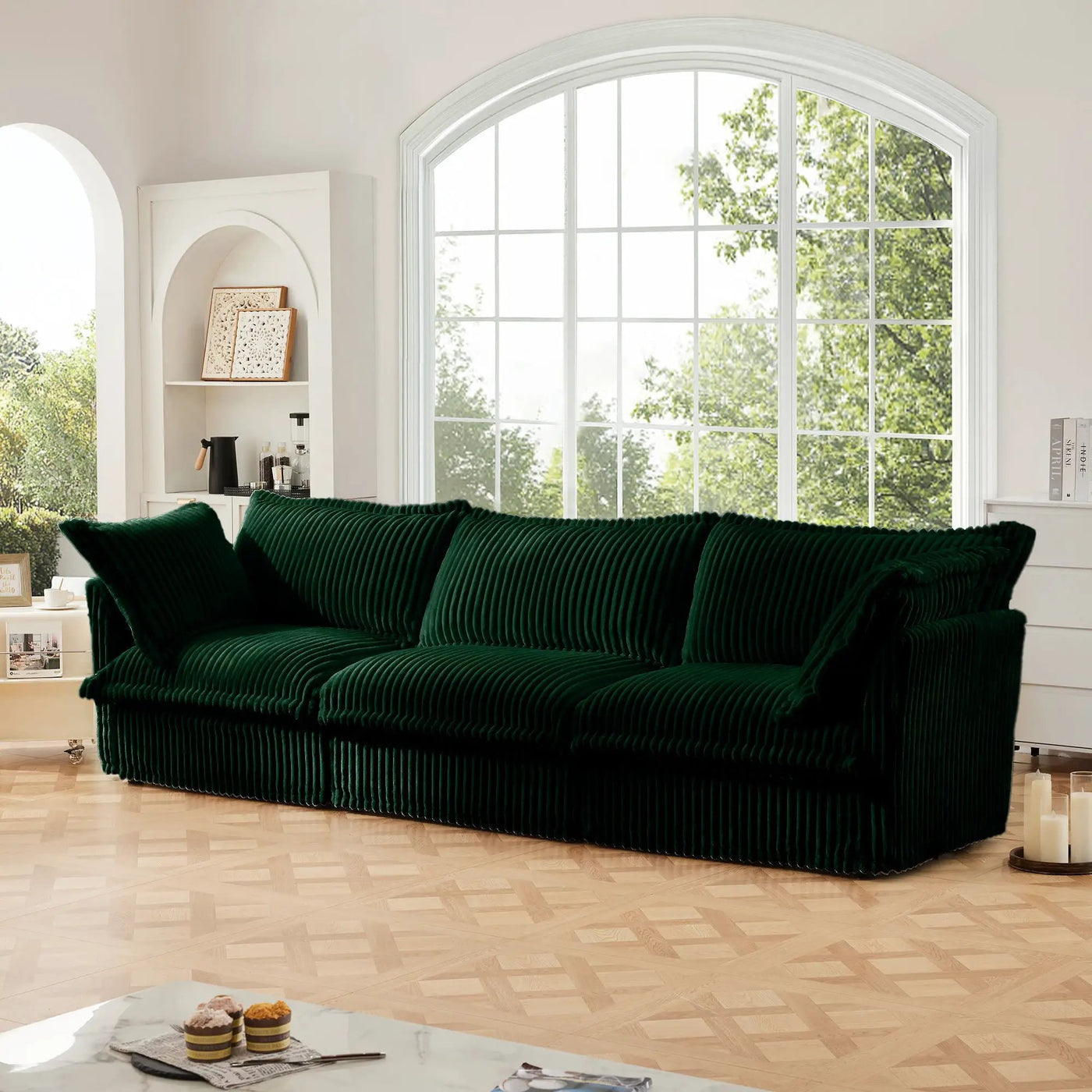 Slipcovered Modern 3 Seater Sofa by HouseOfZazla