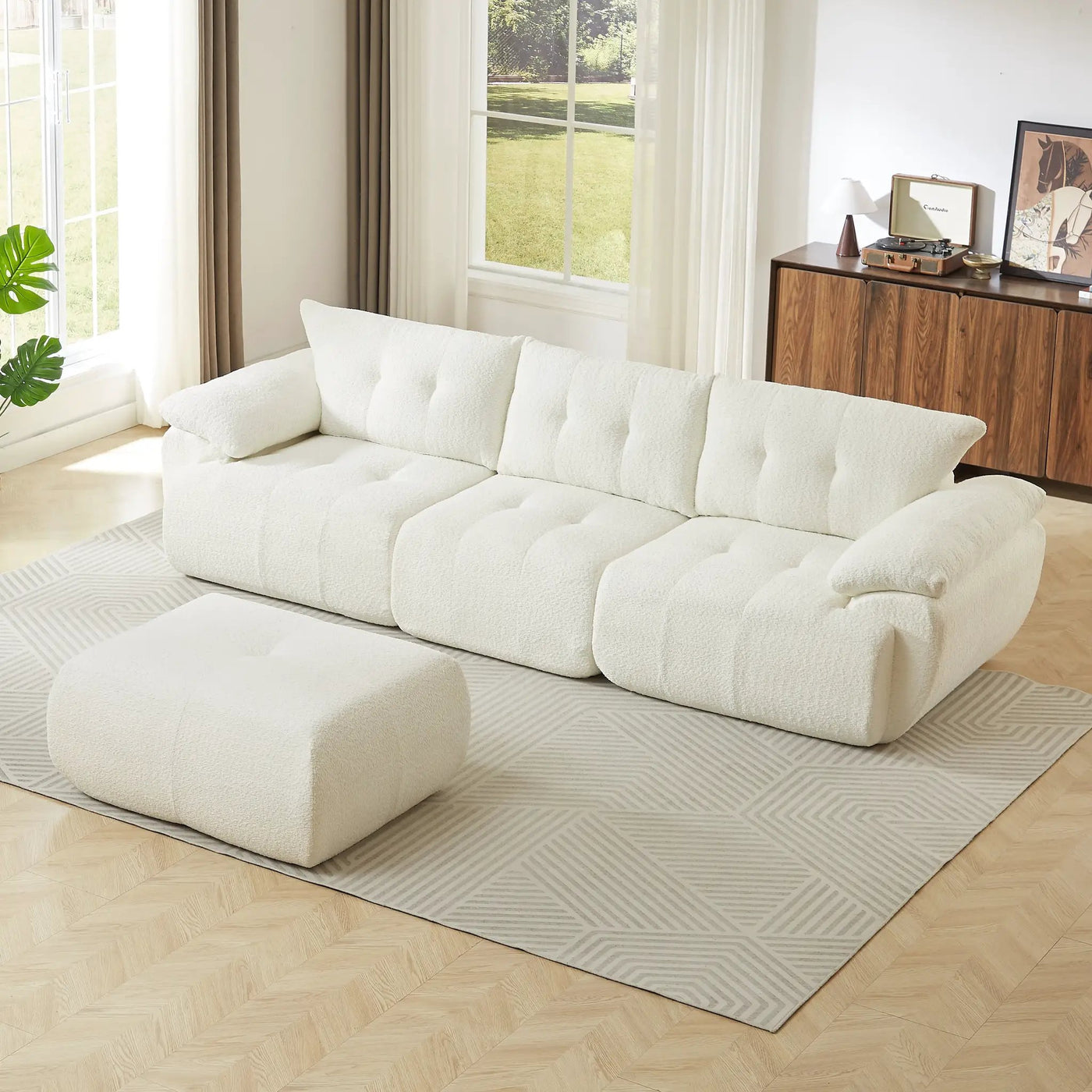 115'' Large Modern 3-Seater Sofa by HouseOfZazla