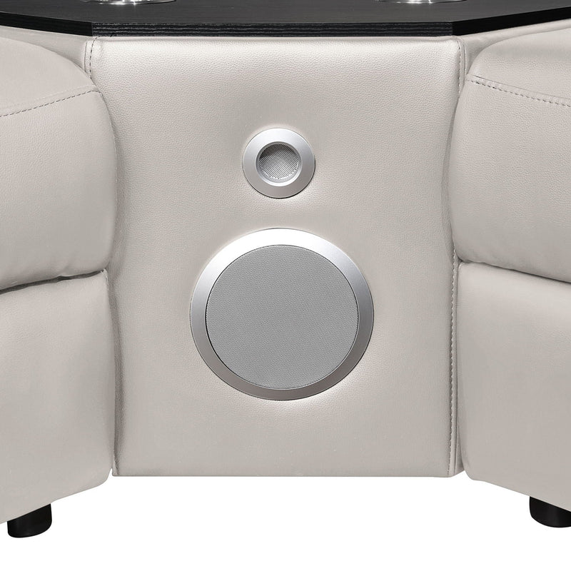 Nova - Sectional With Bluetooth Speaker, LED And Lifting Wine Cabinet by HouseOfZazla